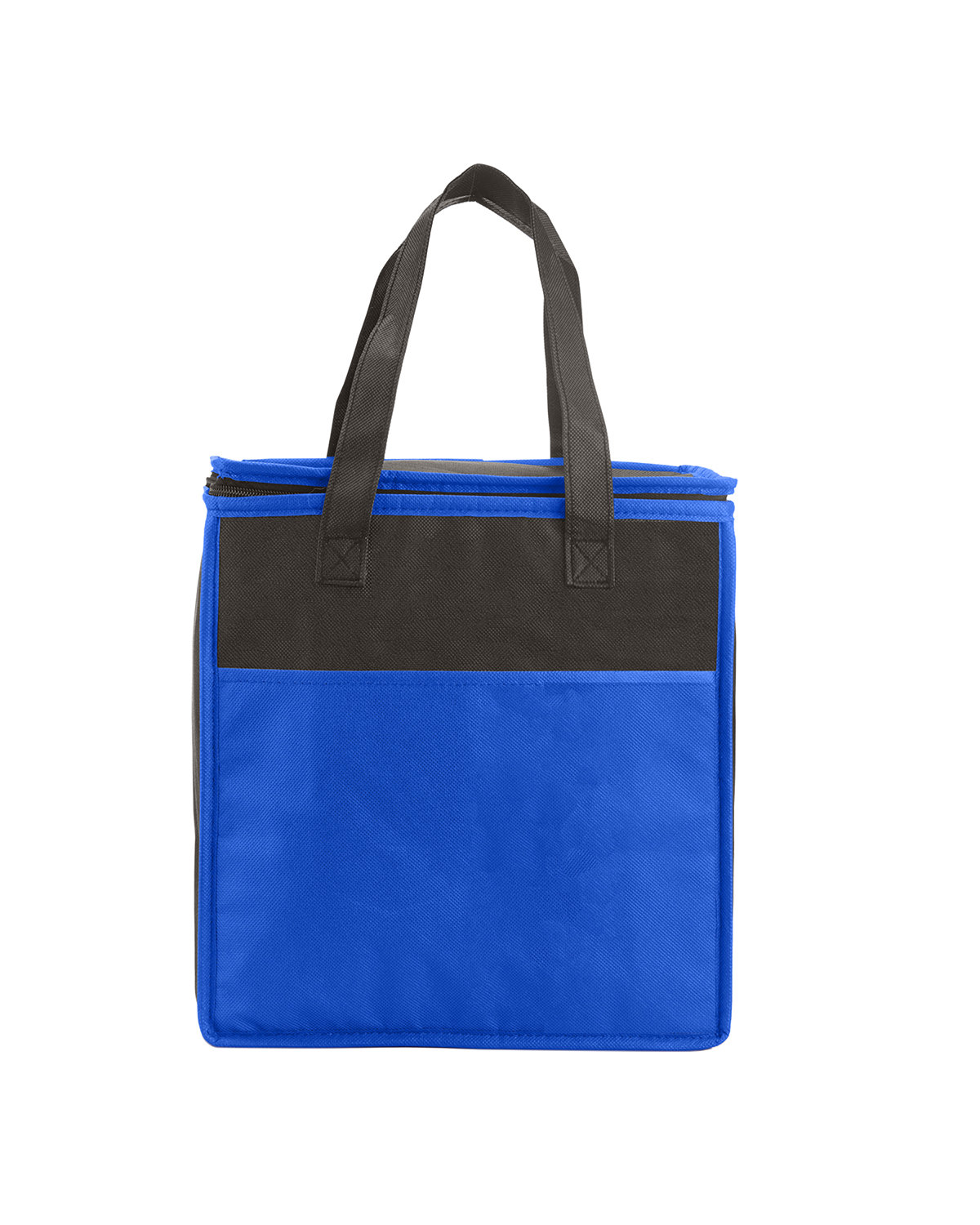 Two-Tone Flat Top Insulated Non-Woven Shopping Tote Bag 15