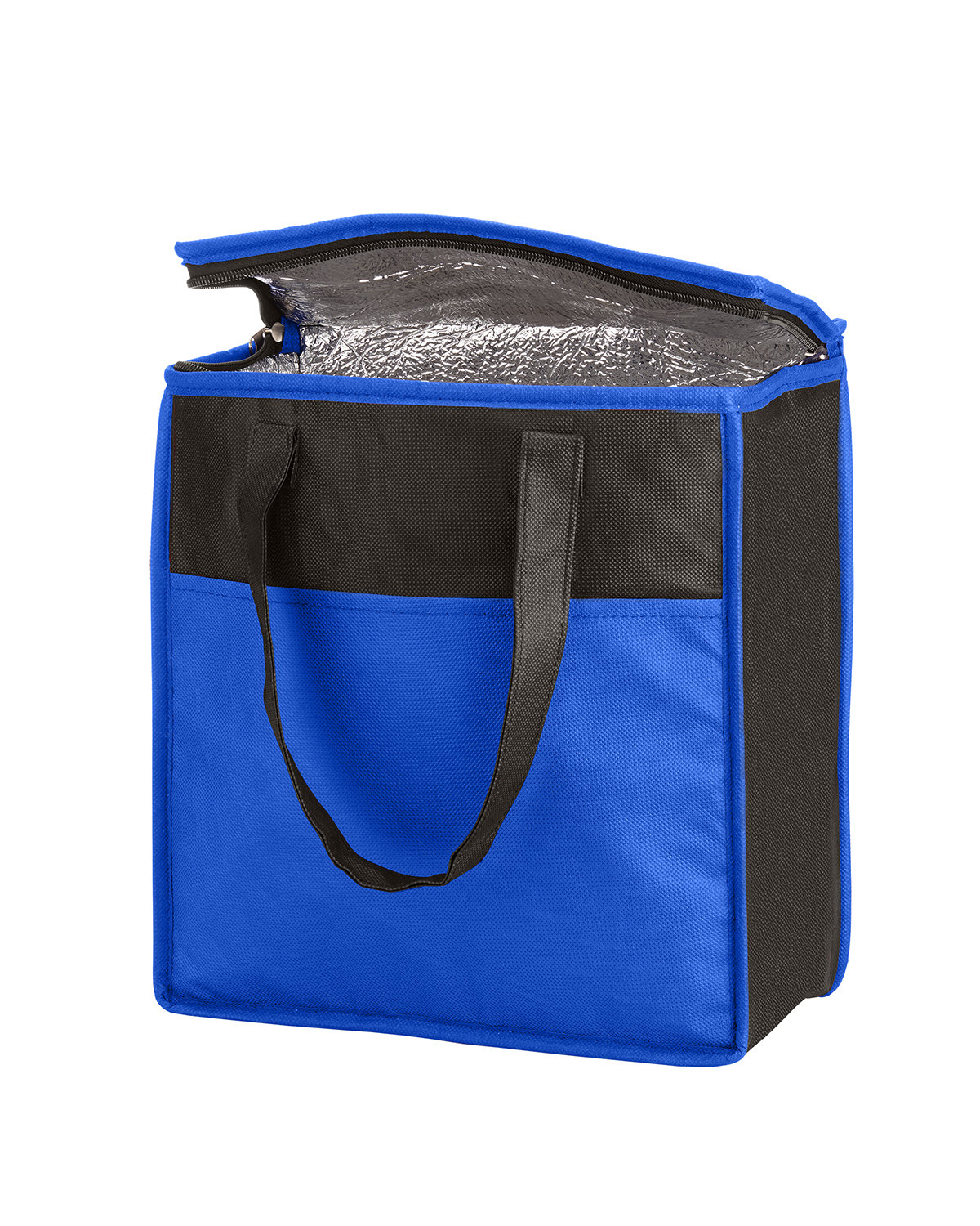 Two-Tone Flat Top Insulated Non-Woven Shopping Tote Bag 14