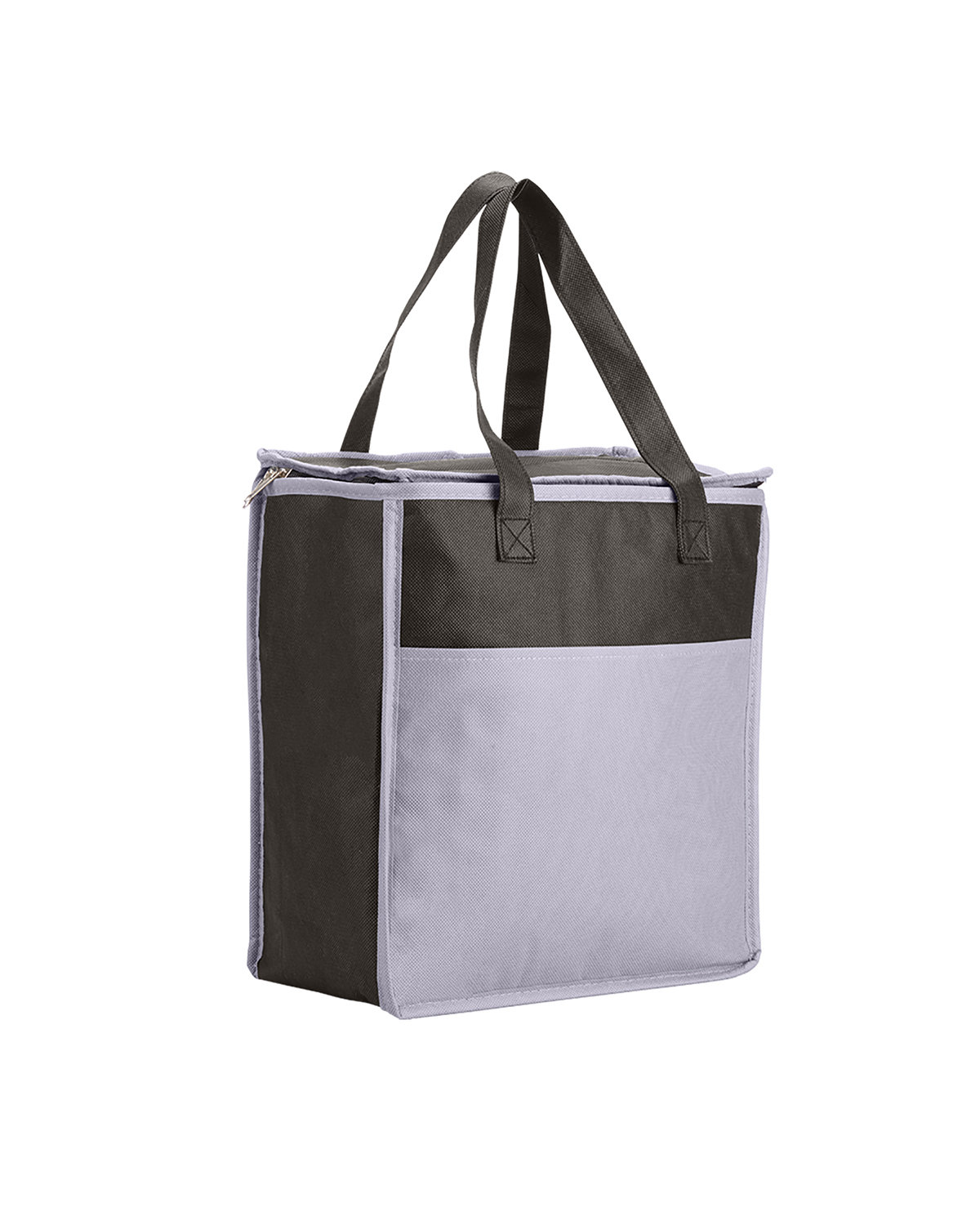 Two-Tone Flat Top Insulated Non-Woven Shopping Tote Bag 25