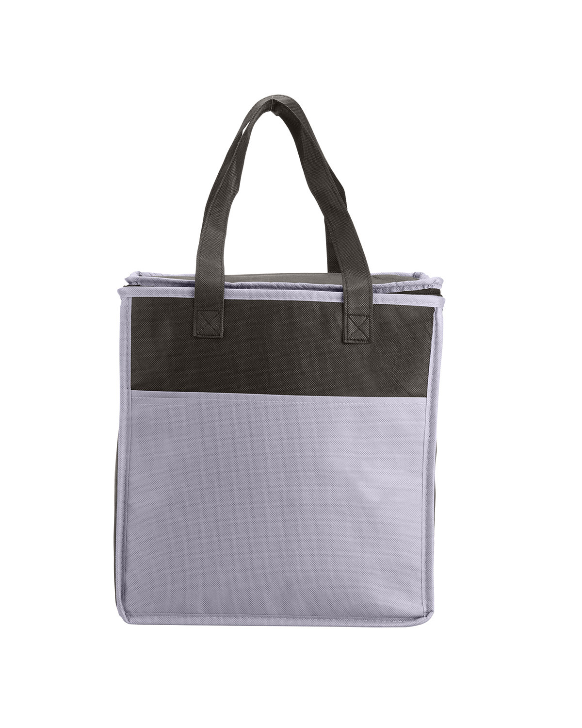 Two-Tone Flat Top Insulated Non-Woven Shopping Tote Bag 2