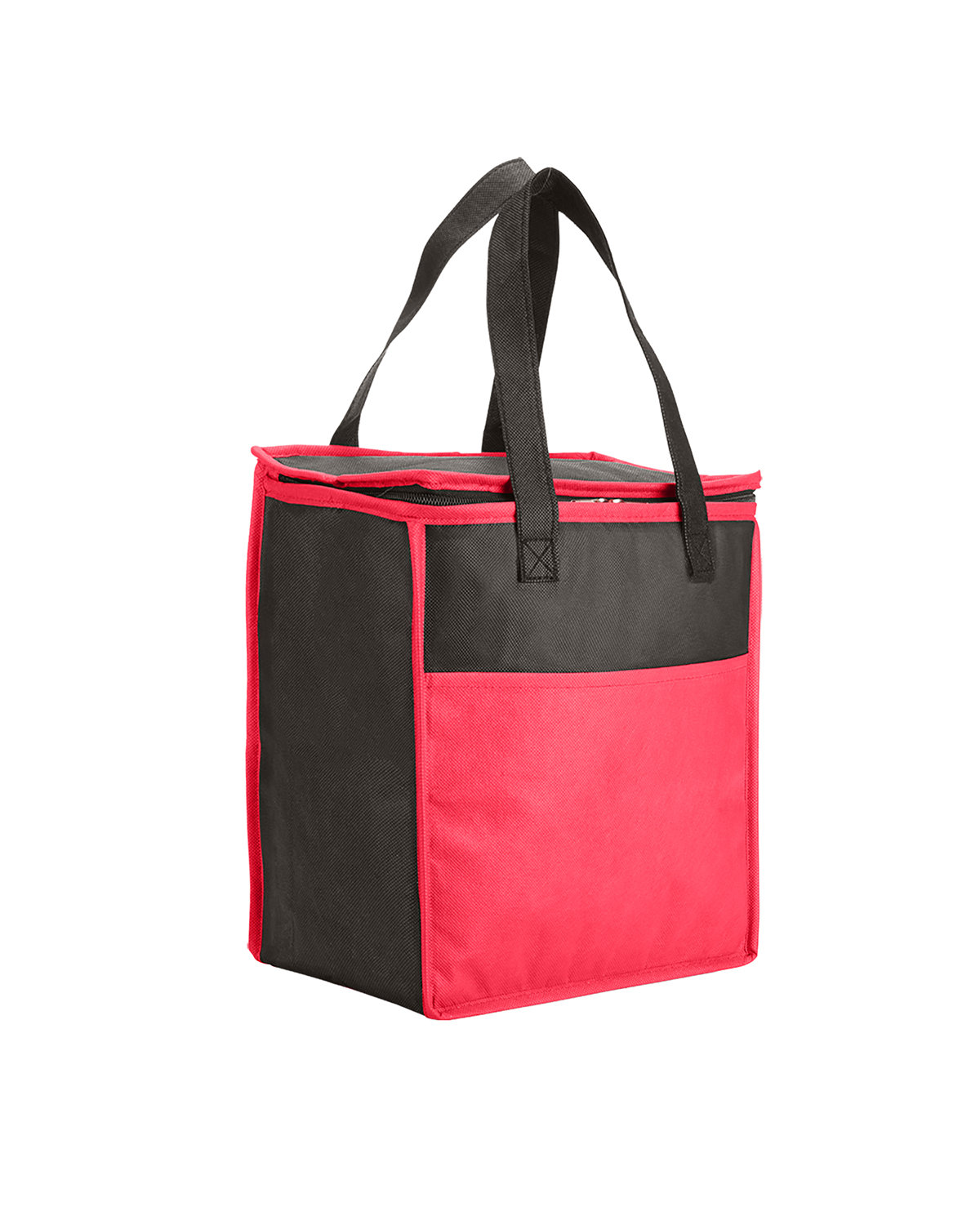 Two-Tone Flat Top Insulated Non-Woven Shopping Tote Bag 23
