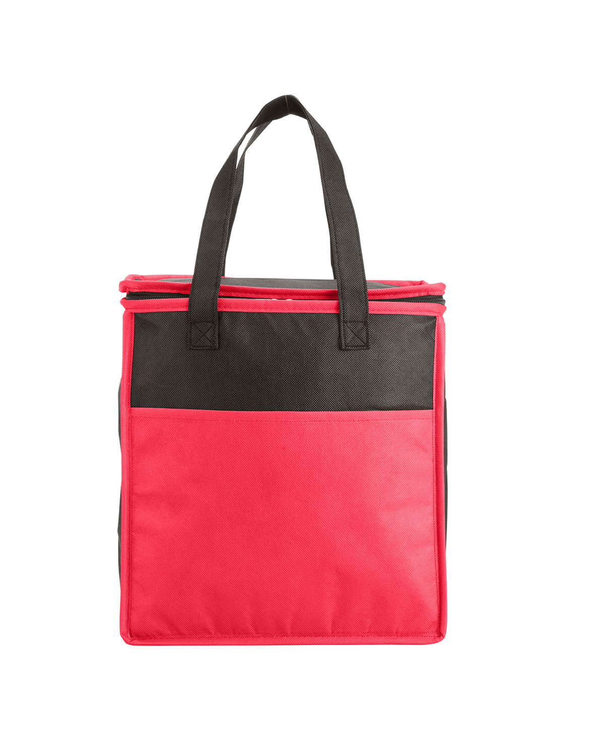 Two-Tone Flat Top Insulated Non-Woven Shopping Tote Bag 3