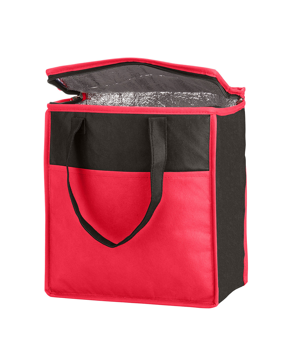 Two-Tone Flat Top Insulated Non-Woven Shopping Tote Bag 24