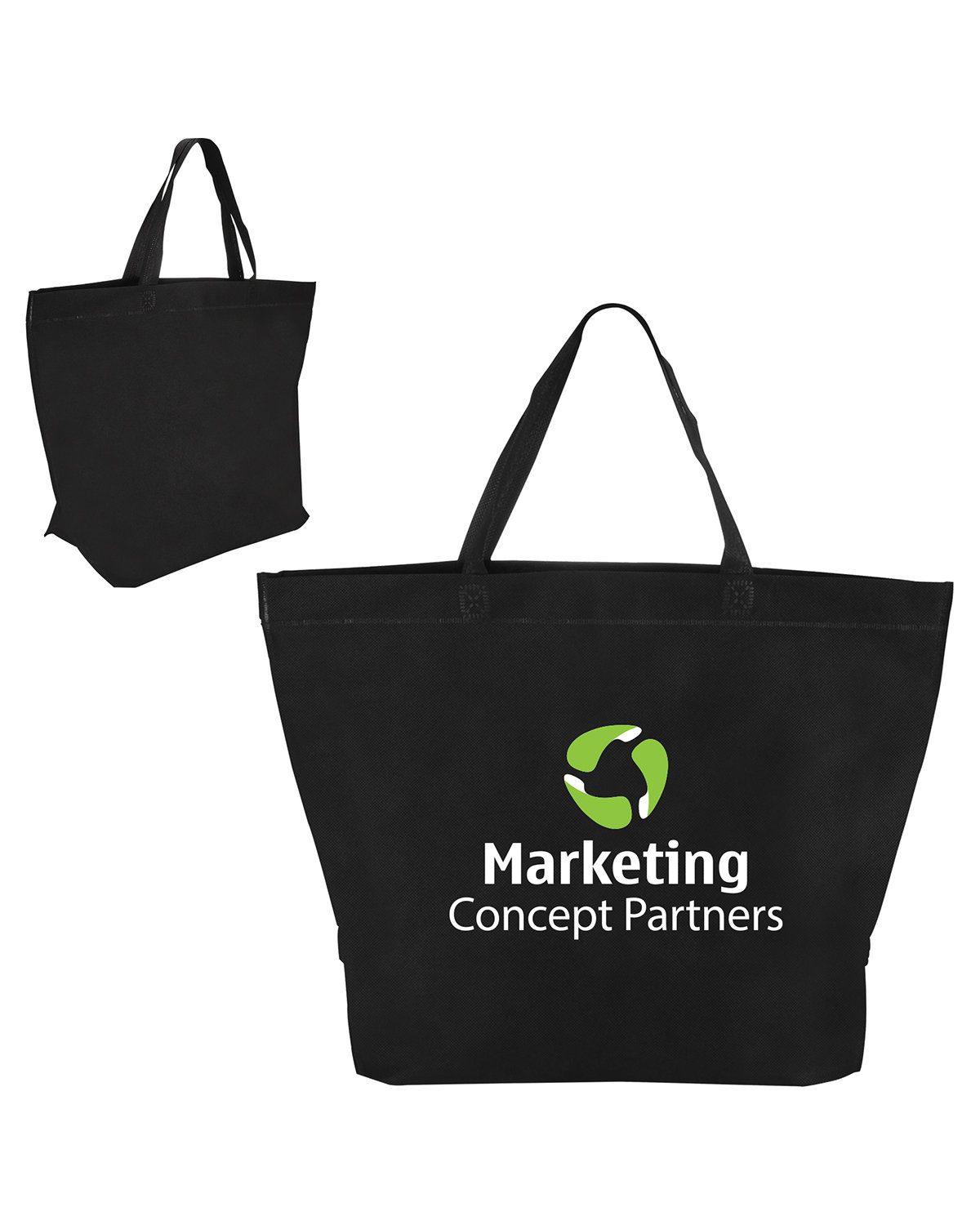 Two-Tone Heat Sealed Non-Woven Tote Bag 22
