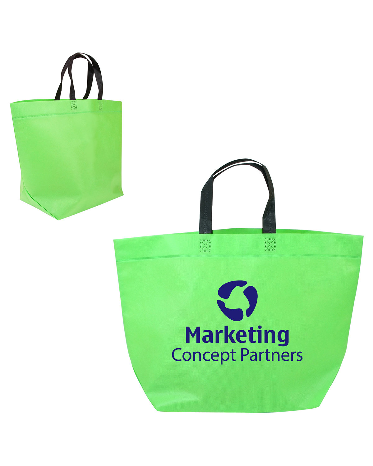 Two-Tone Heat Sealed Non-Woven Tote Bag 25