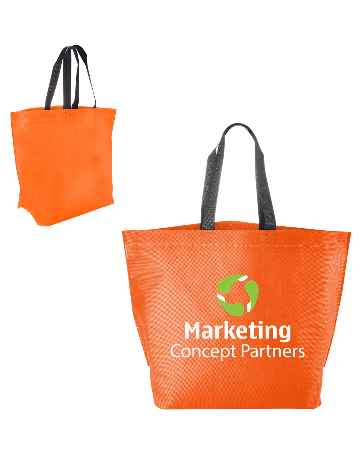 Two-Tone Heat Sealed Non-Woven Tote Bag 21