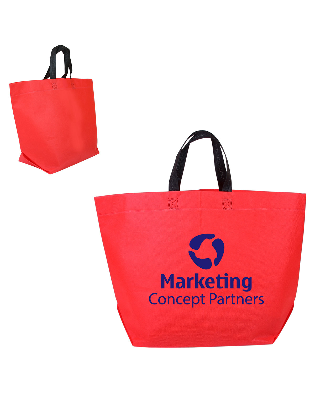 Two-Tone Heat Sealed Non-Woven Tote Bag 16
