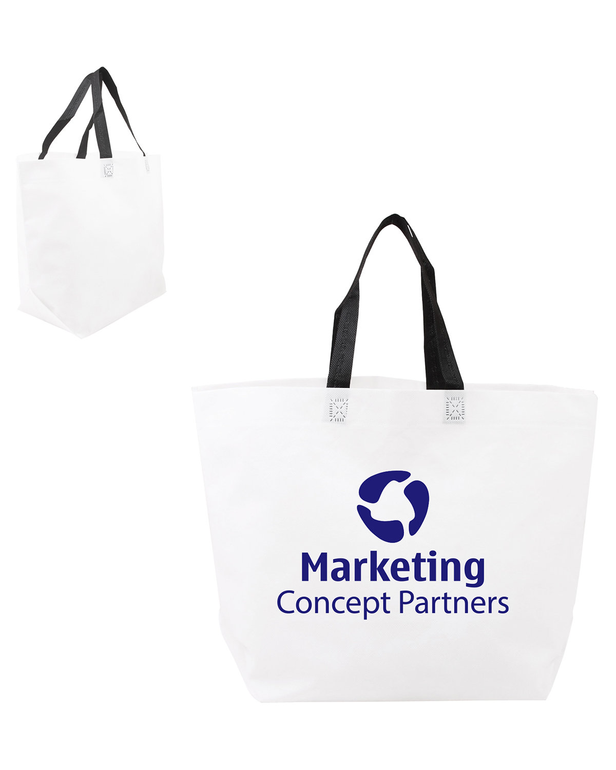 Two-Tone Heat Sealed Non-Woven Tote Bag 27