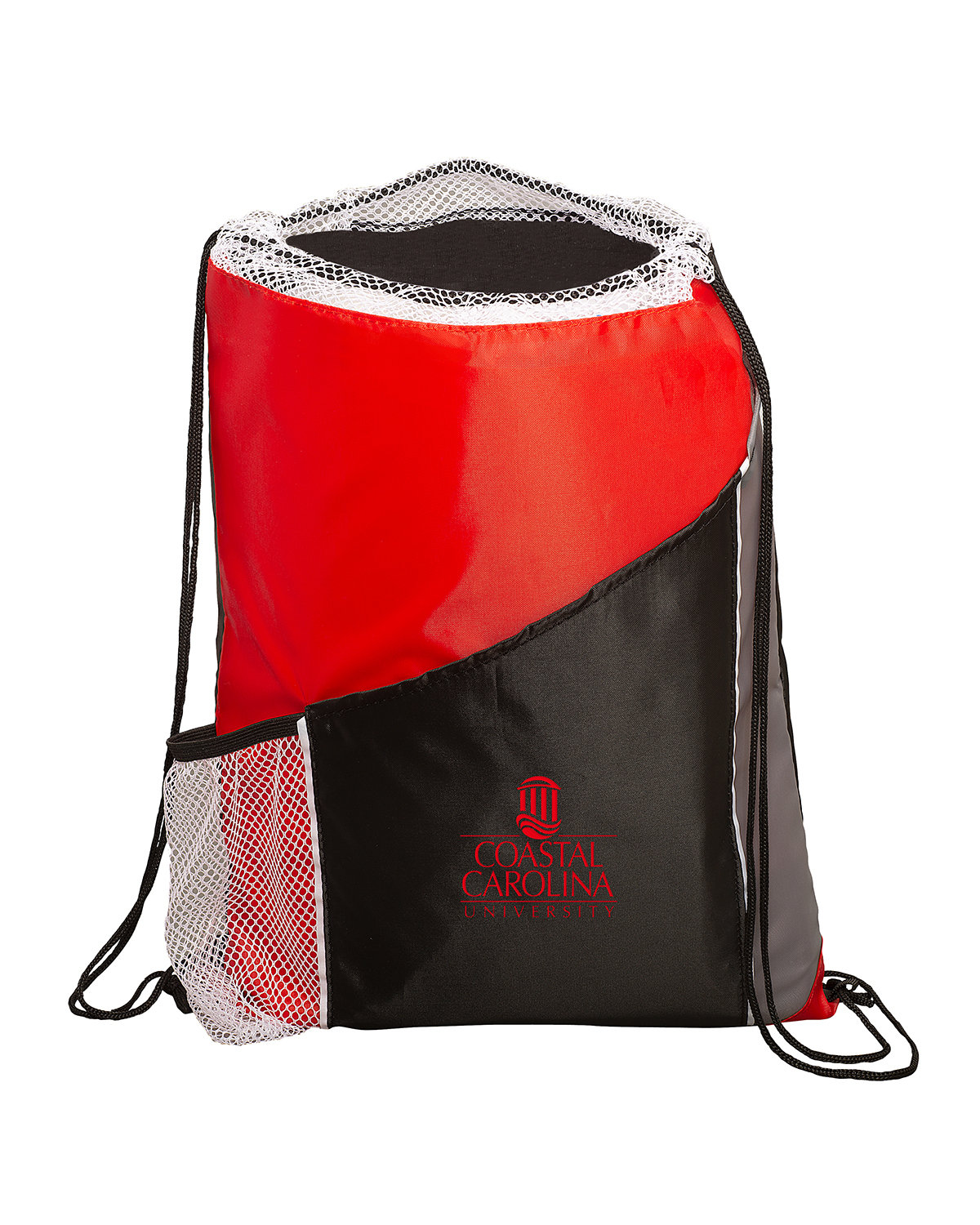 Sprint Angled Drawstring Sports Bag With Pockets. 17