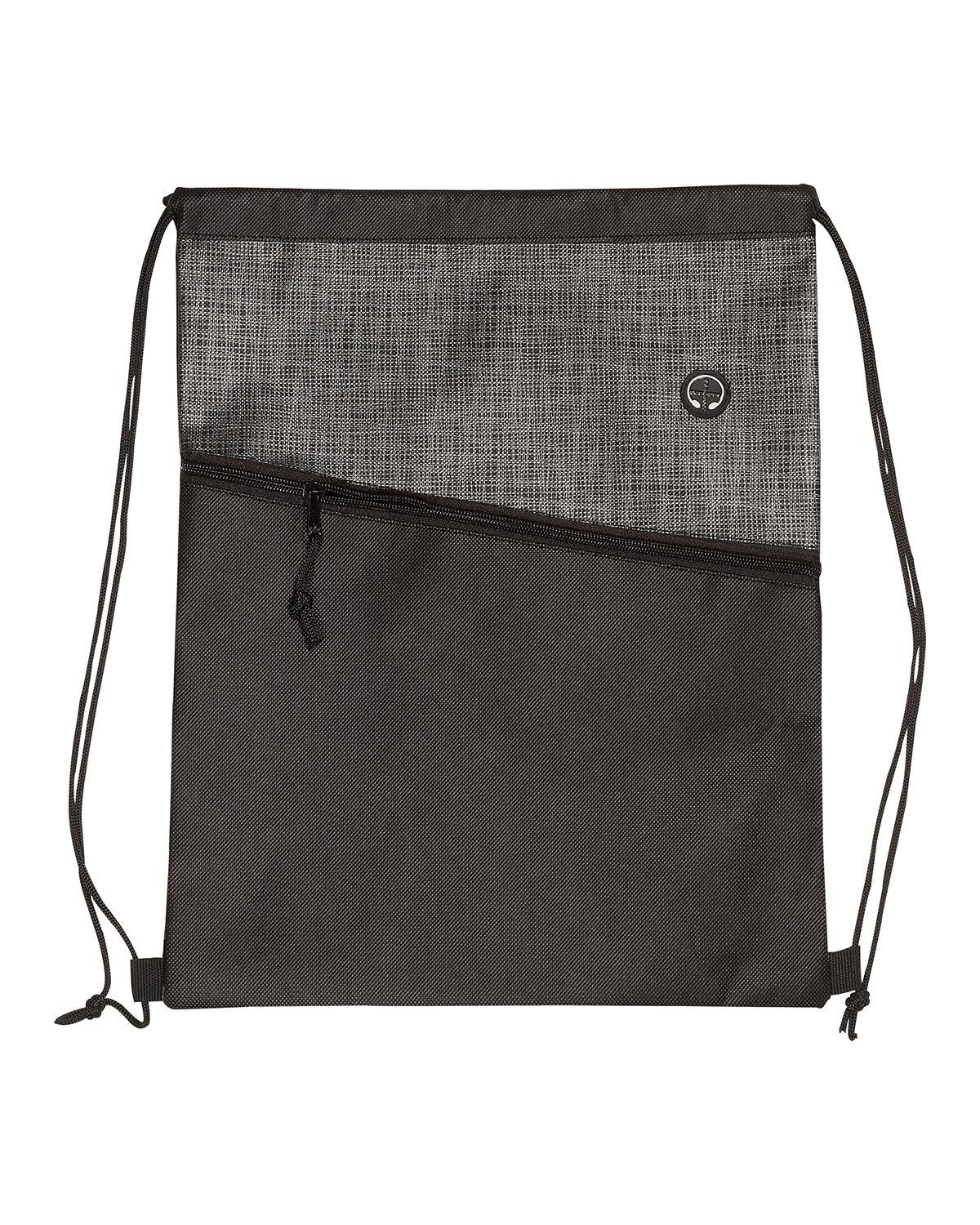Tonal Heathered Non-Woven Drawstring Backpack 10