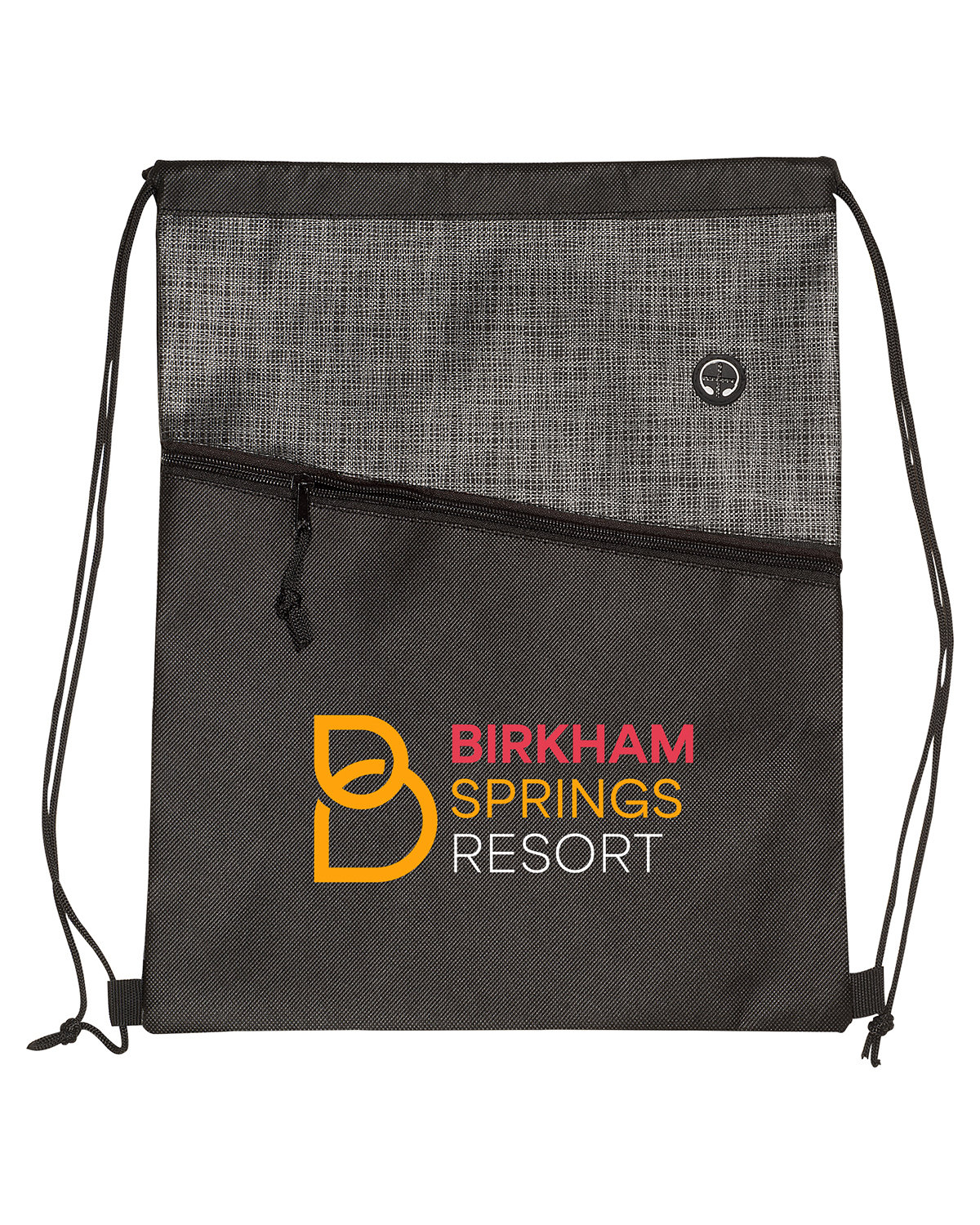 Tonal Heathered Non-Woven Drawstring Backpack