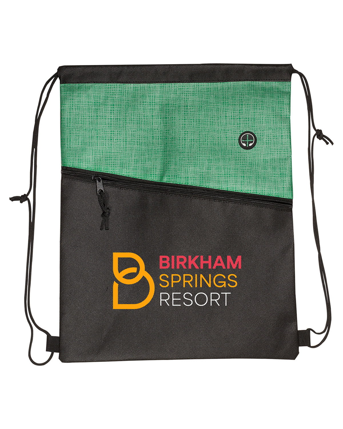 Tonal Heathered Non-Woven Drawstring Backpack 9