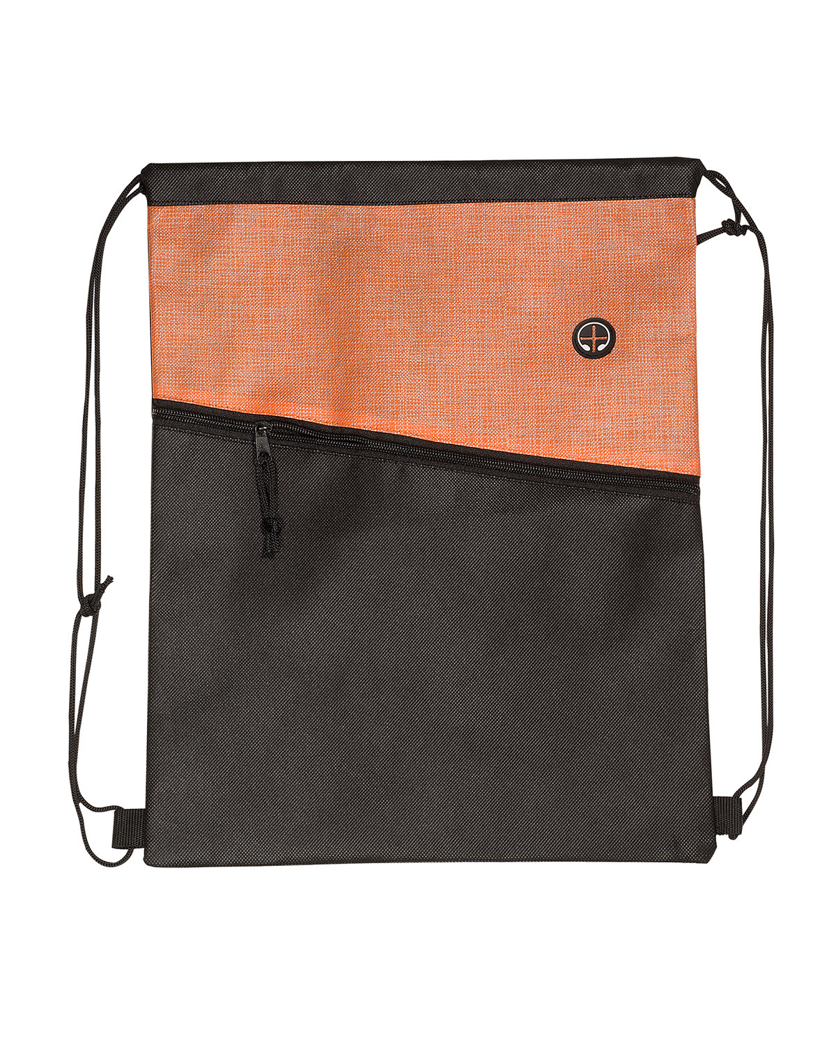 Tonal Heathered Non-Woven Drawstring Backpack 7
