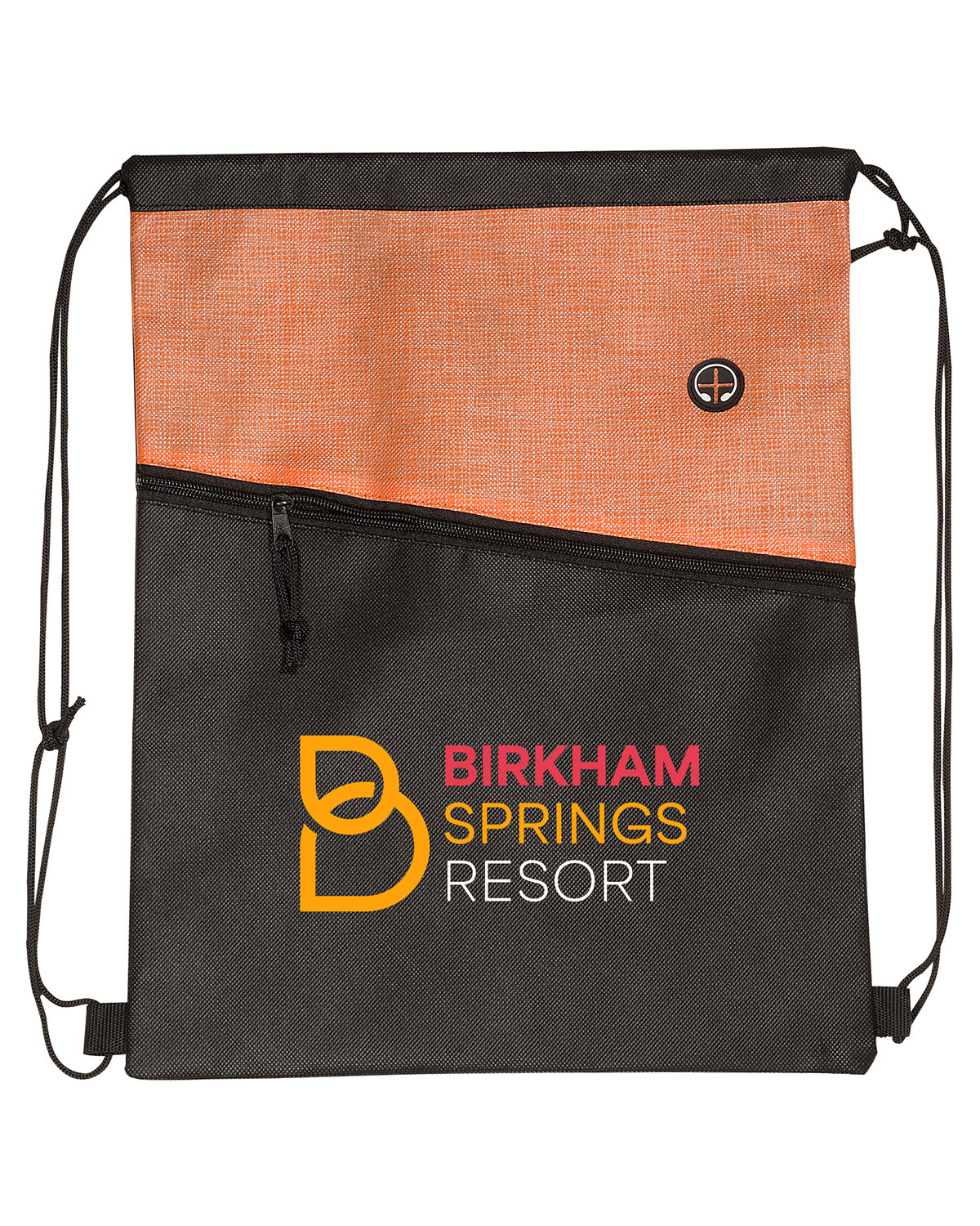 Tonal Heathered Non-Woven Drawstring Backpack 13