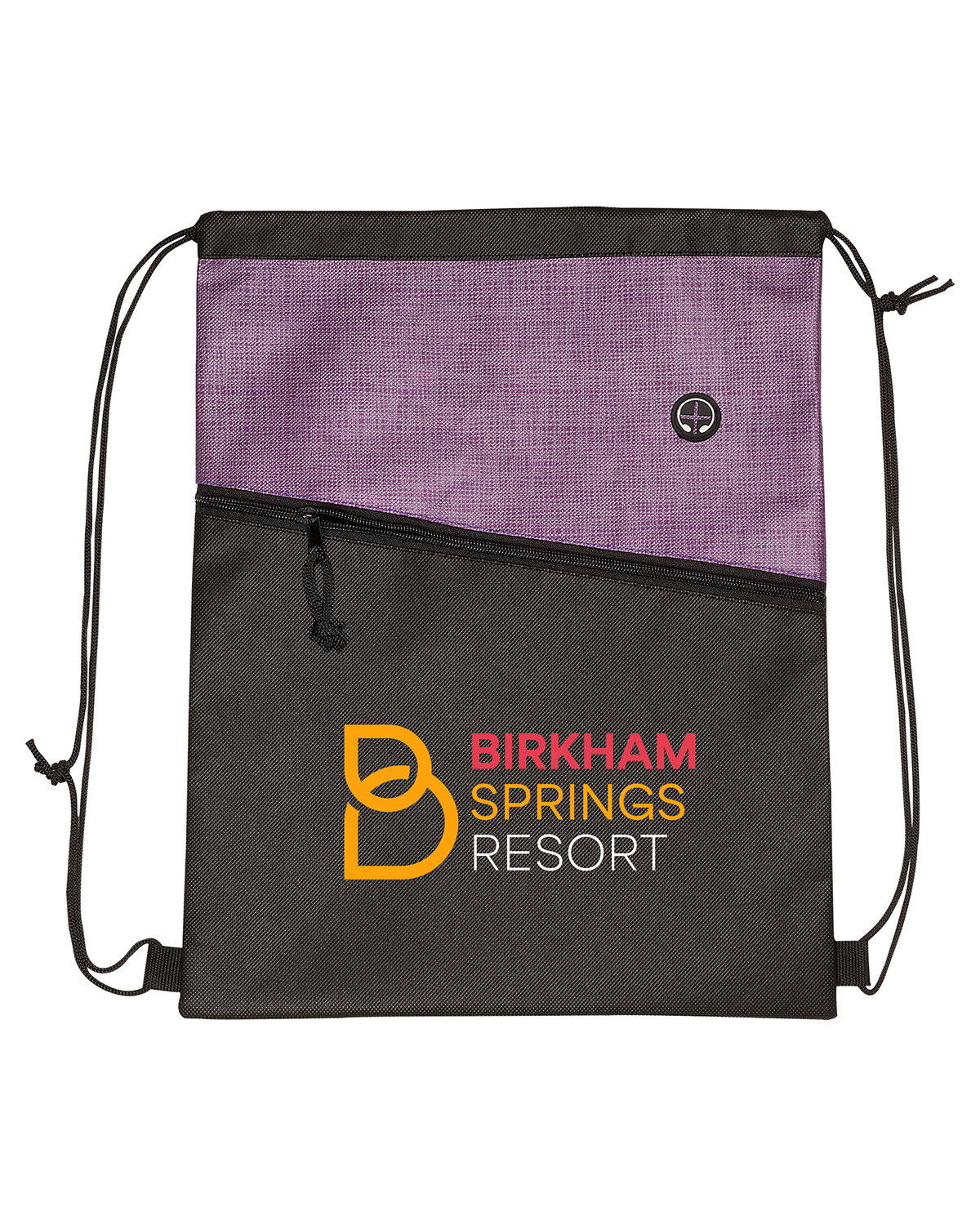 Tonal Heathered Non-Woven Drawstring Backpack 2