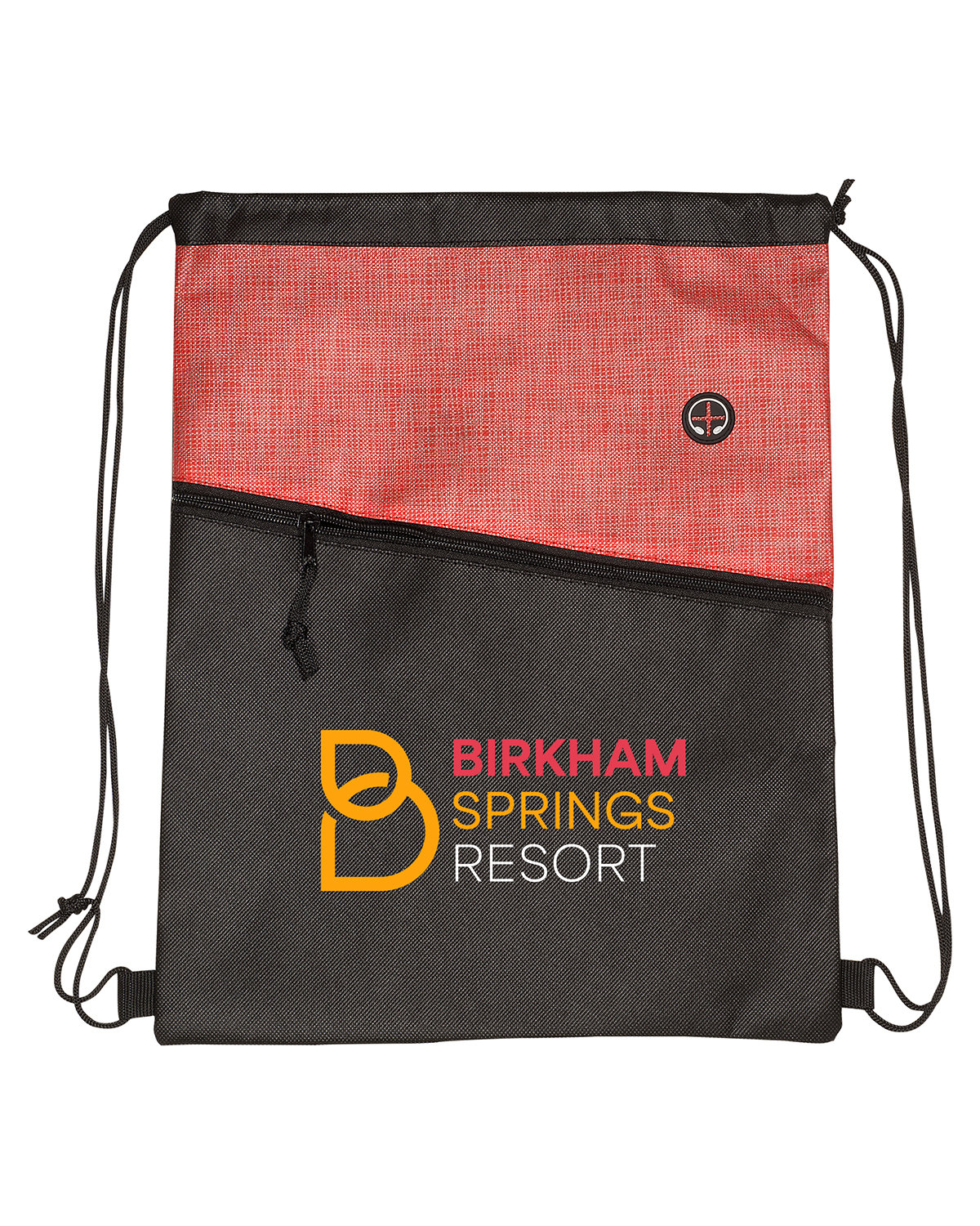 Tonal Heathered Non-Woven Drawstring Backpack 5