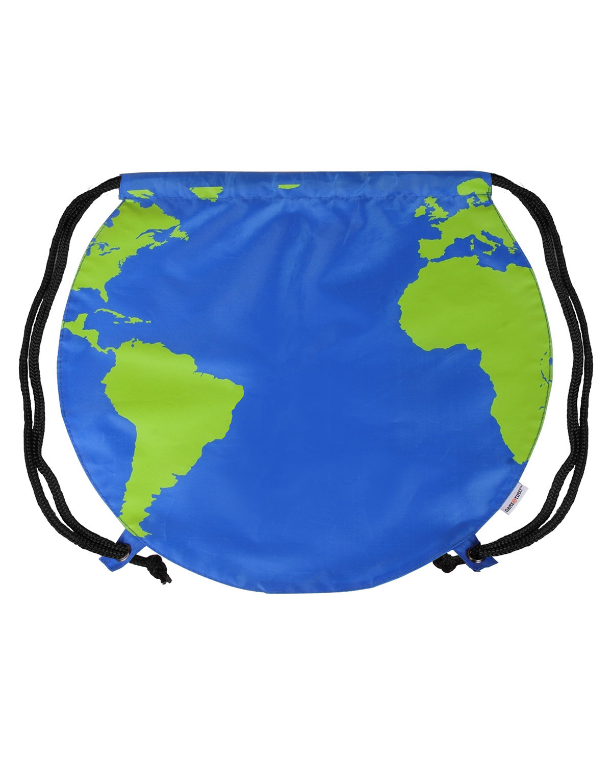 Recycled Polyester Globe Earth Drawstring Bag 2