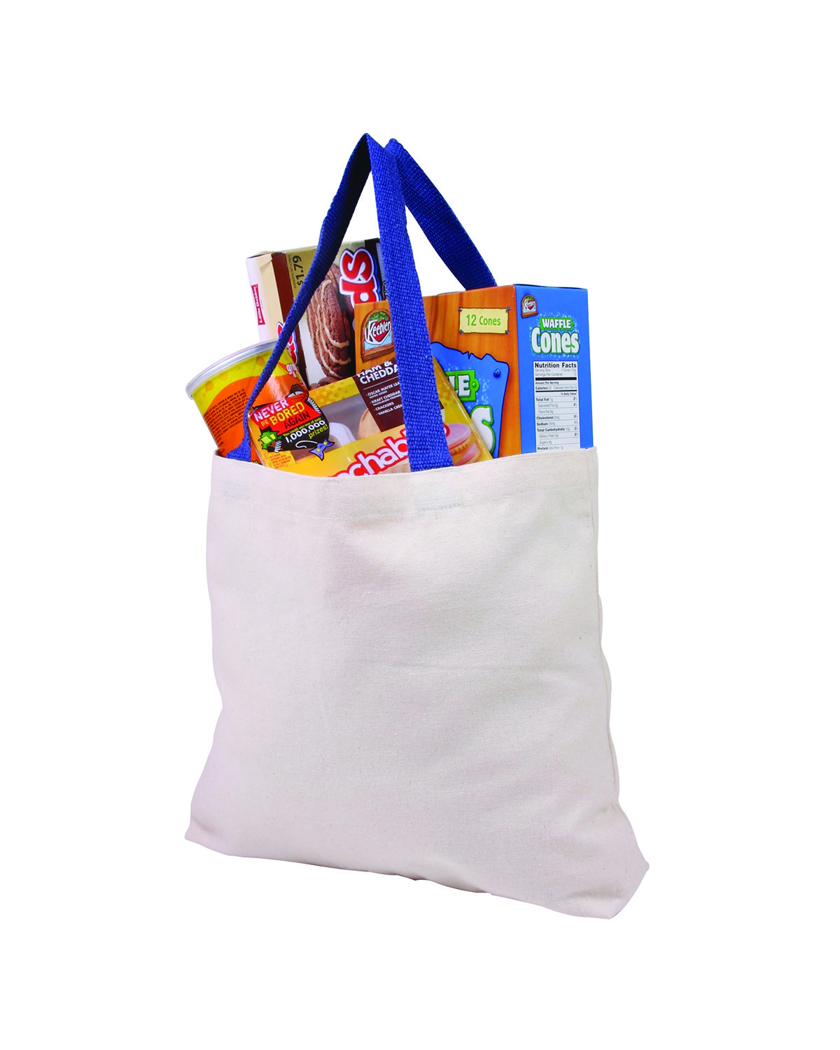 Cotton Canvas Tote Bag with Color Accents, custom tote bag with logo imprint 14