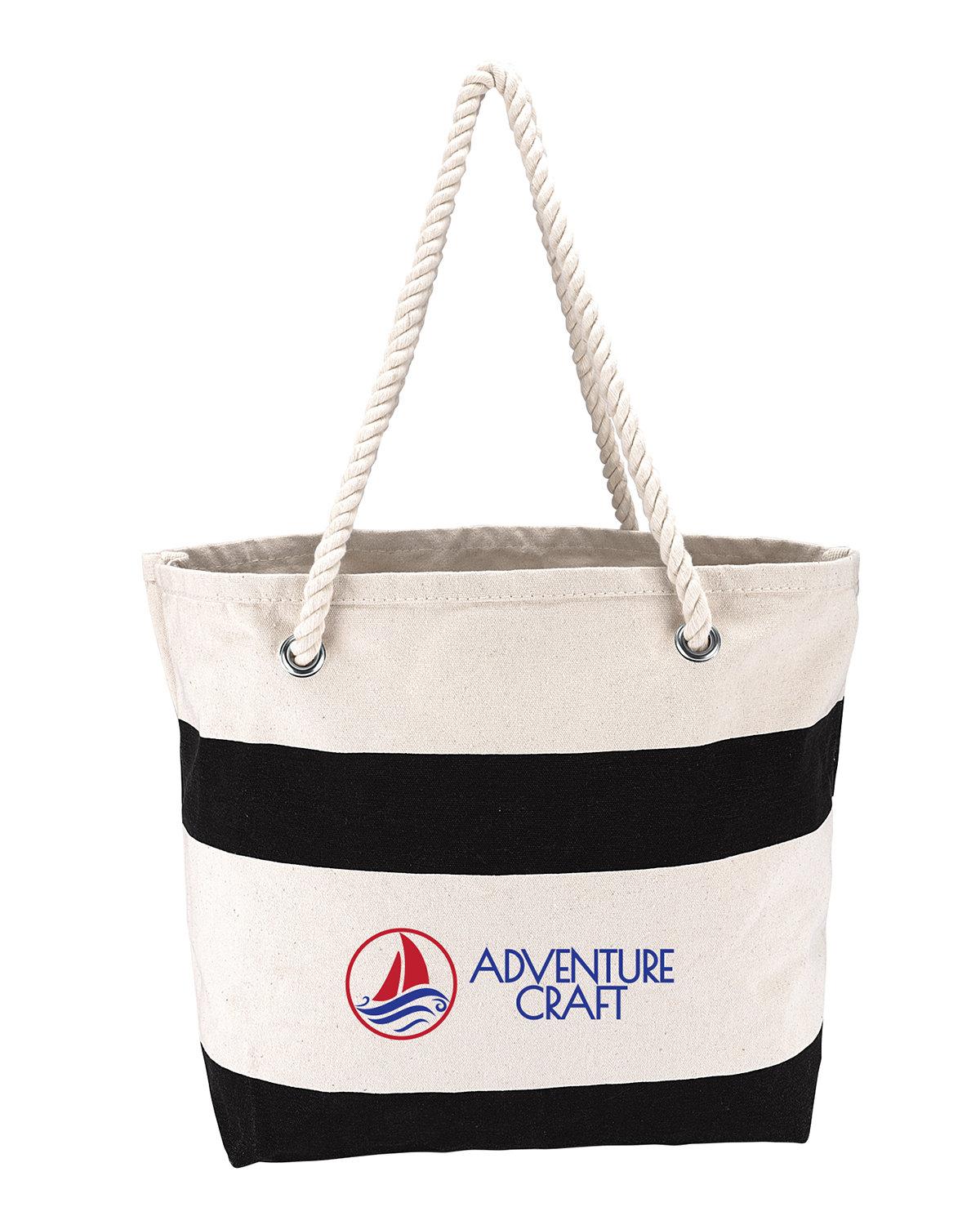 Cotton Resort Tote Bag with Rope Handle, custom tote bag with logo imprint 9