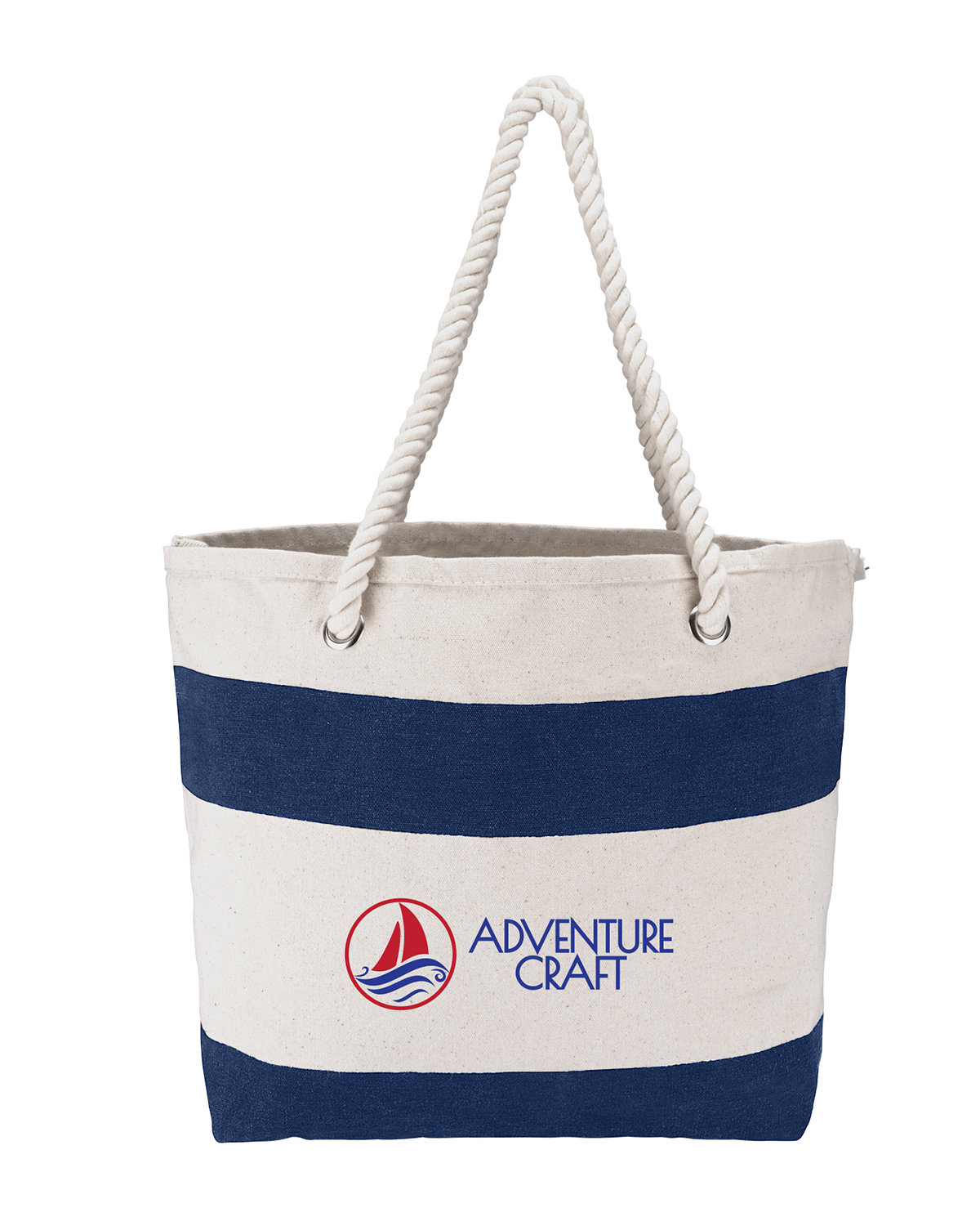 Cotton Resort Tote Bag with Rope Handle, custom tote bag with logo imprint 7