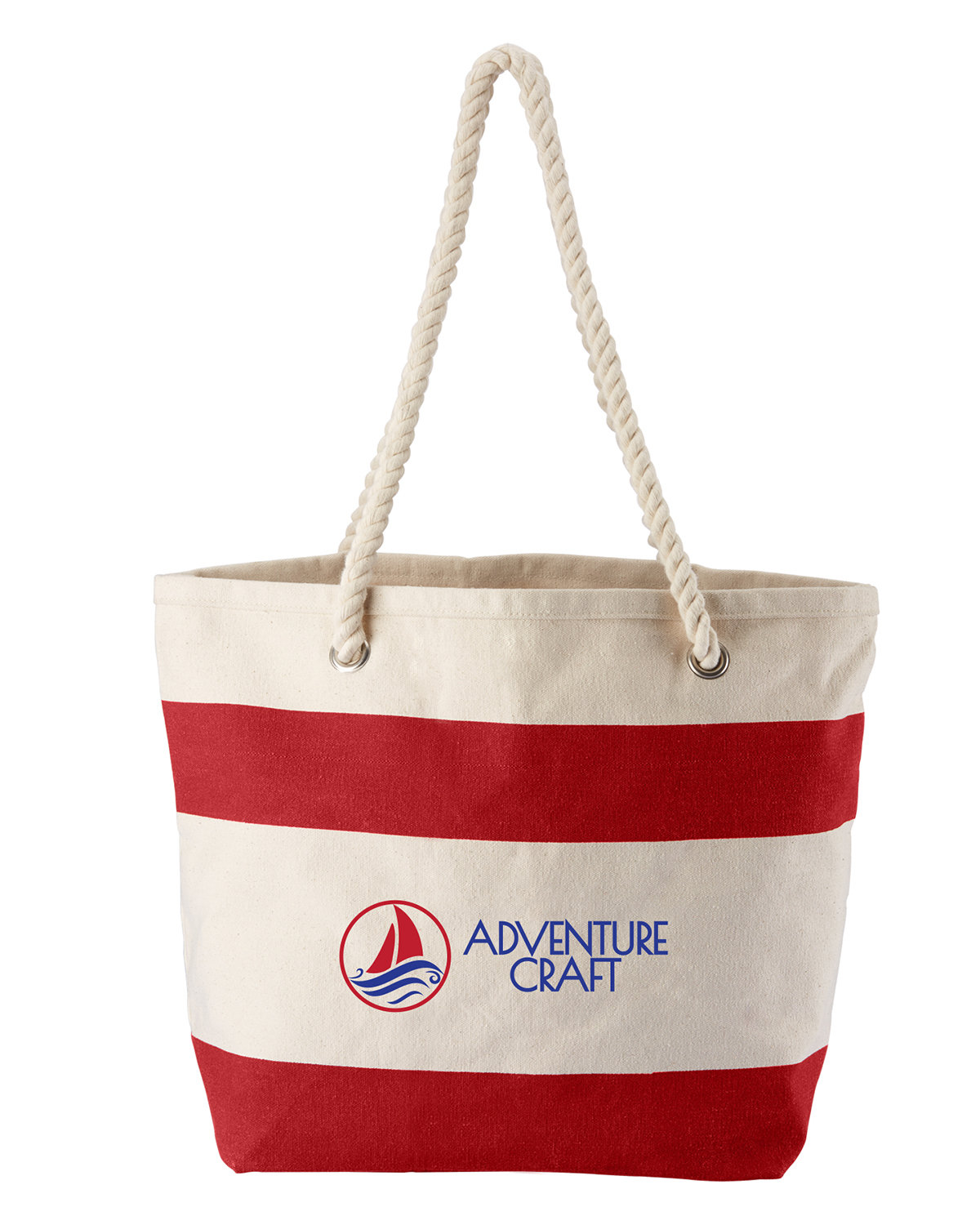 Cotton Resort Tote Bag with Rope Handle, custom tote bag with logo imprint 10