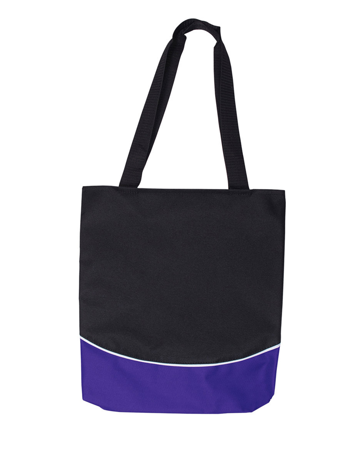 Color Curve Accent Panel Tote., custom tote bag with logo imprint 2