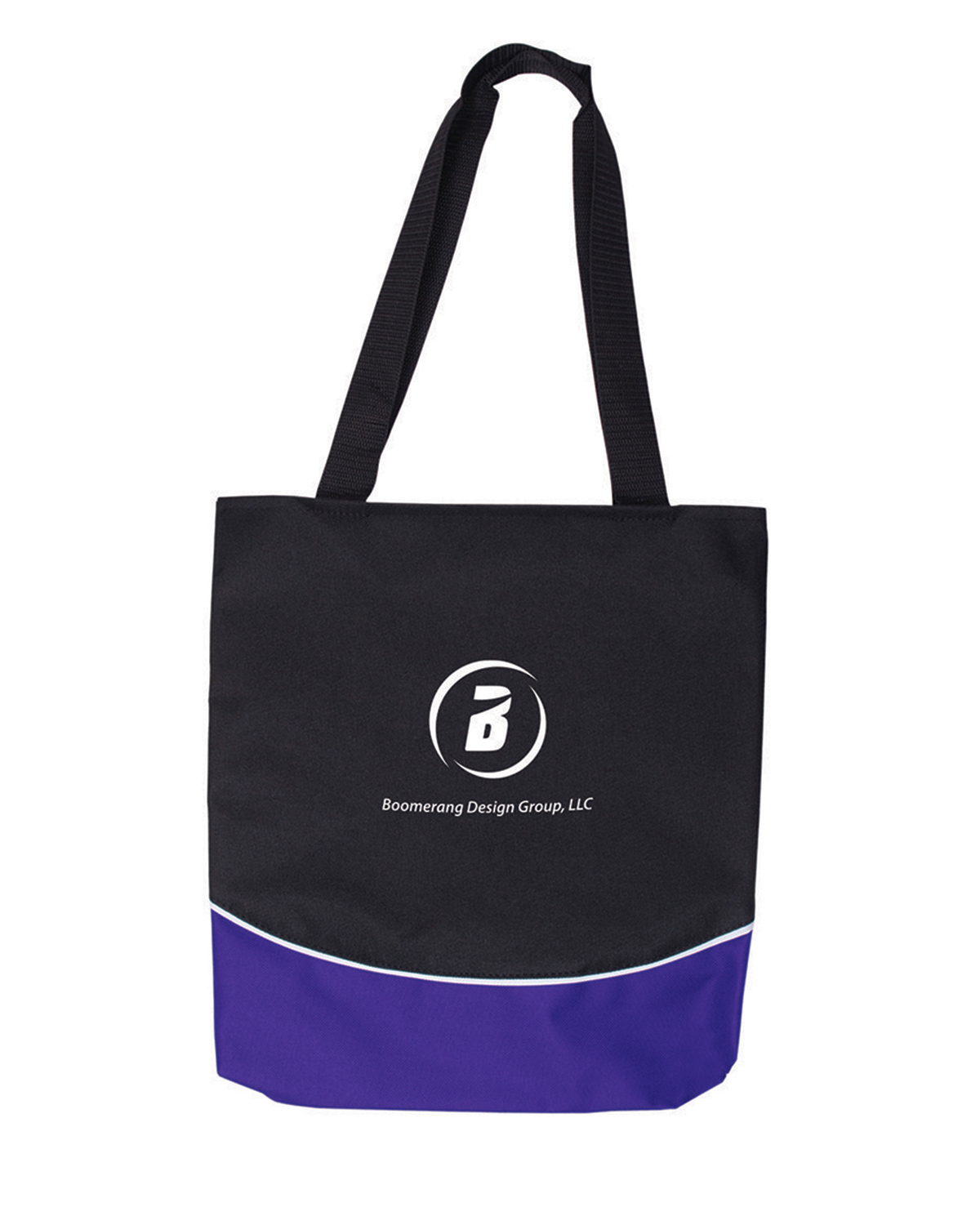 Color Curve Accent Panel Tote., custom tote bag with logo imprint 3