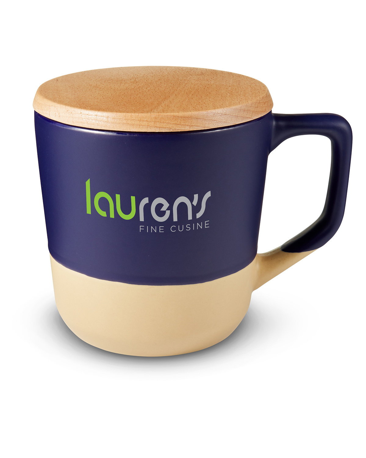 16.5 oz Boston Ceramic Mug With Wood Lid 7