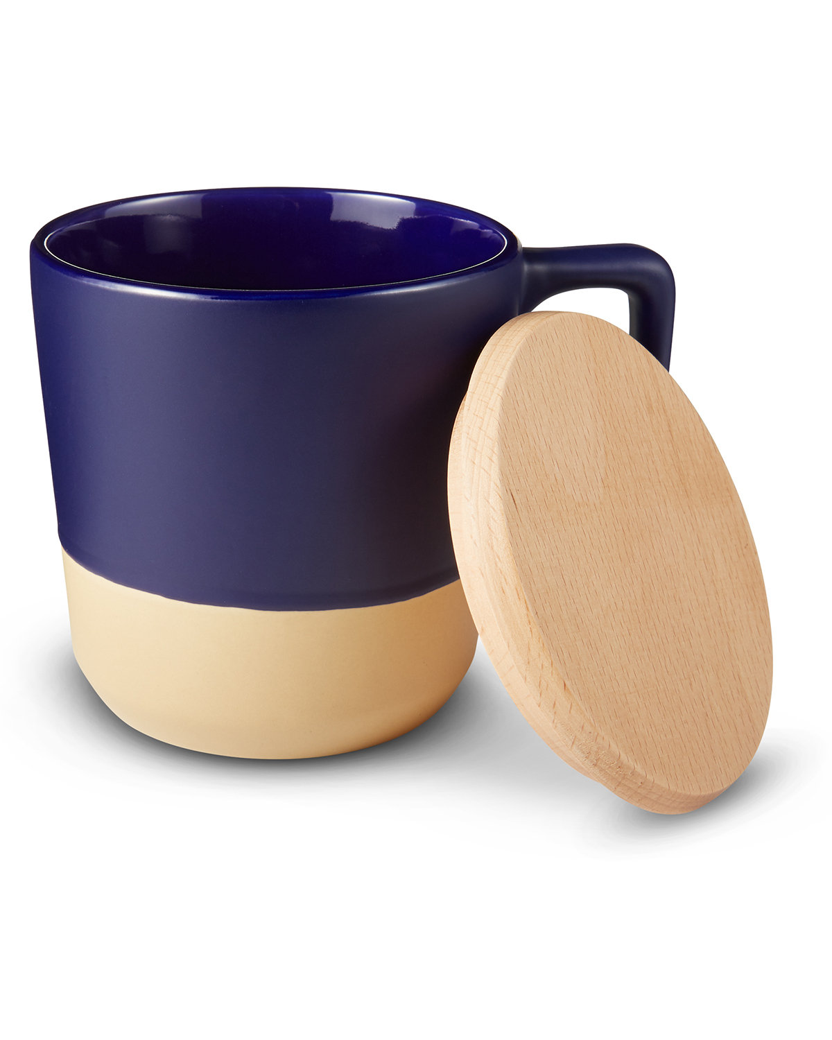 16.5 oz Boston Ceramic Mug With Wood Lid 4