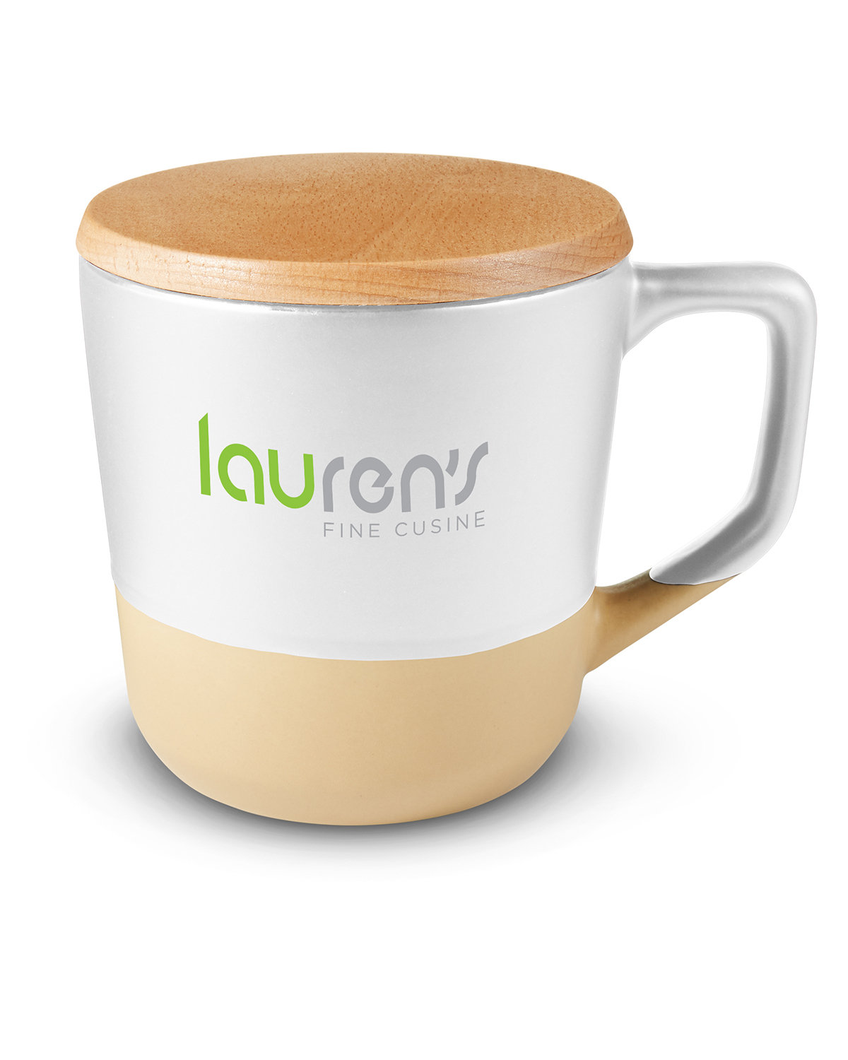 16.5 oz Boston Ceramic Mug With Wood Lid 8