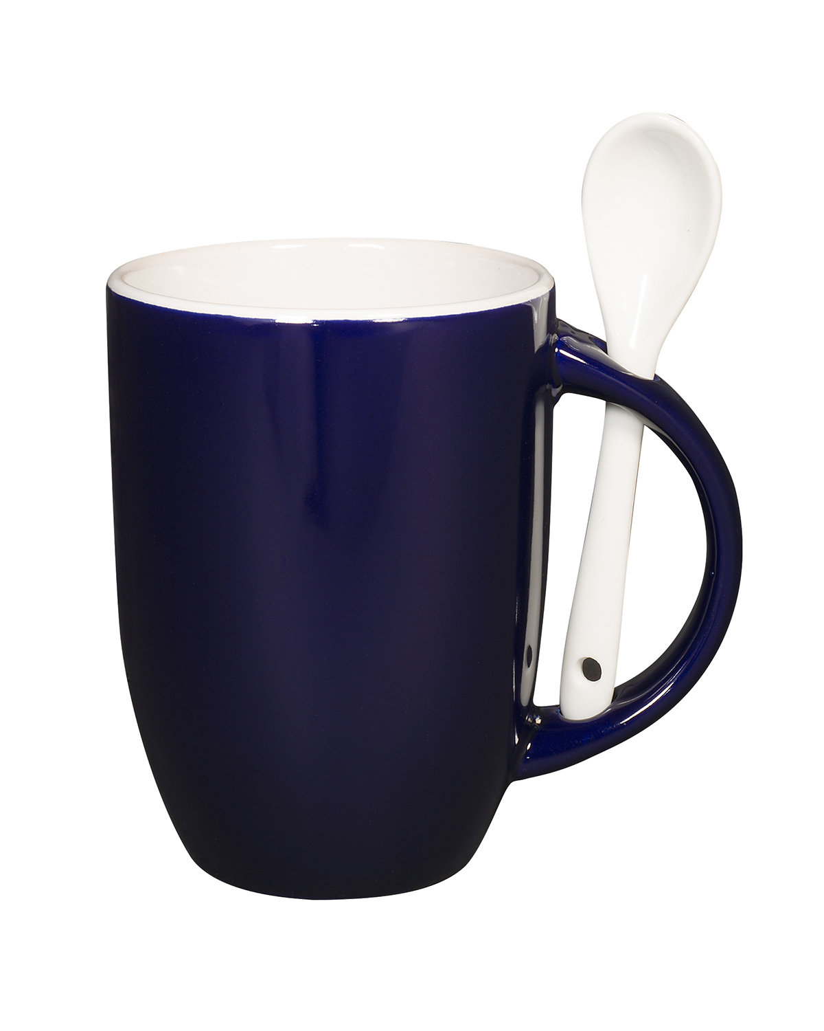 12 oz Dapper Ceramic Mug With Spoon 5
