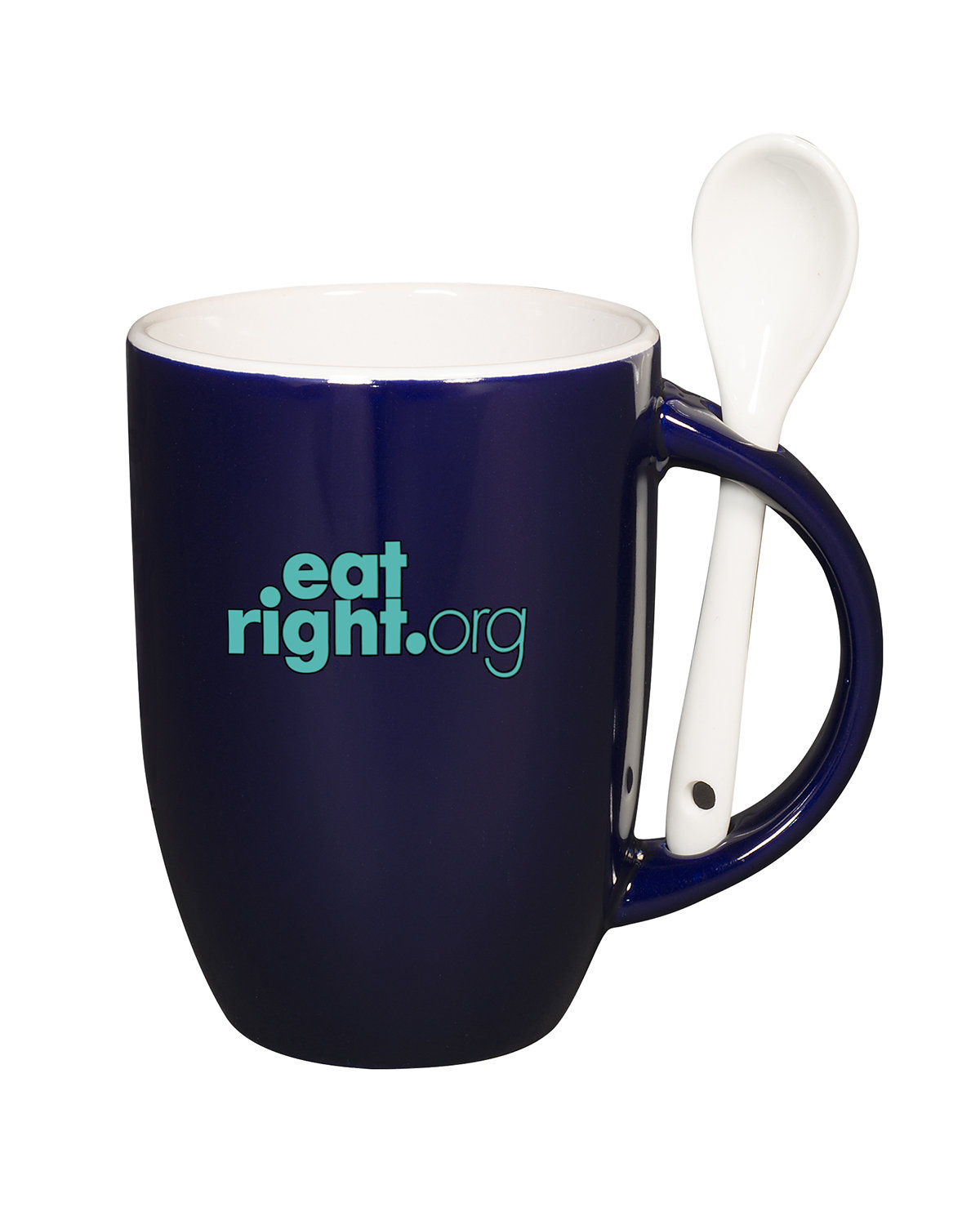 12 oz Dapper Ceramic Mug With Spoon 9