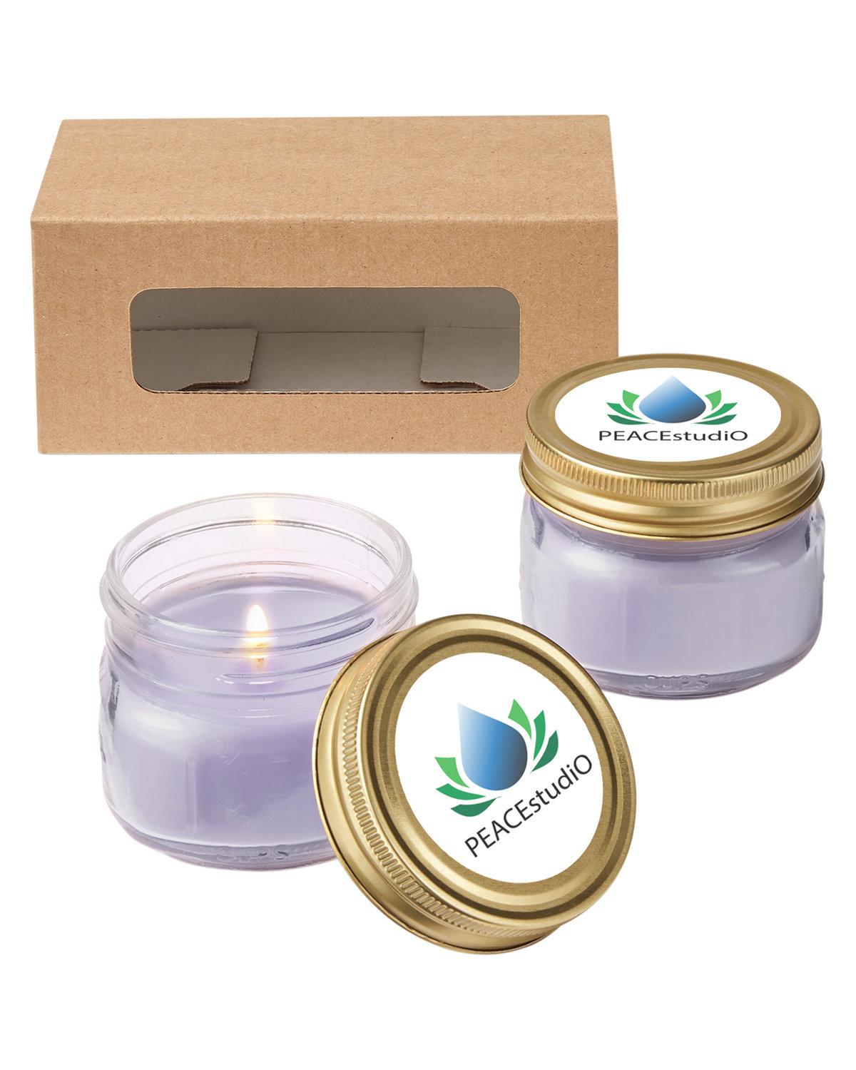 USA Made Glass Jar Candle Set 8