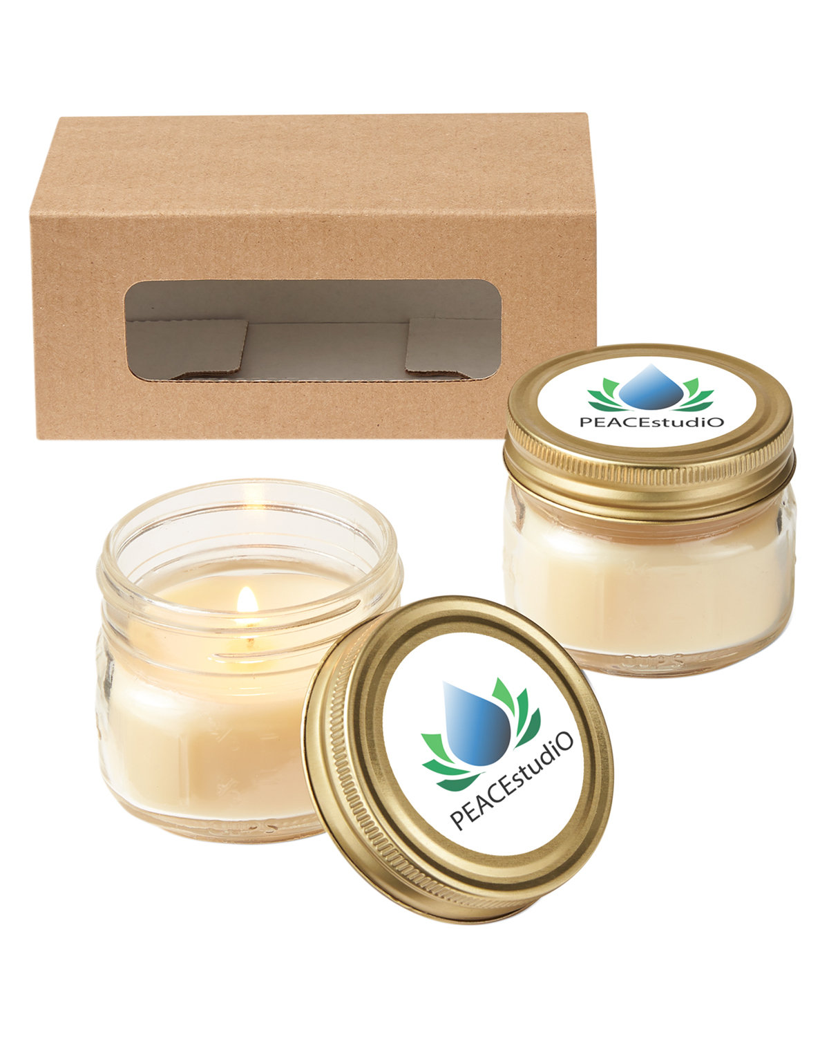 USA Made Glass Jar Candle Set 2