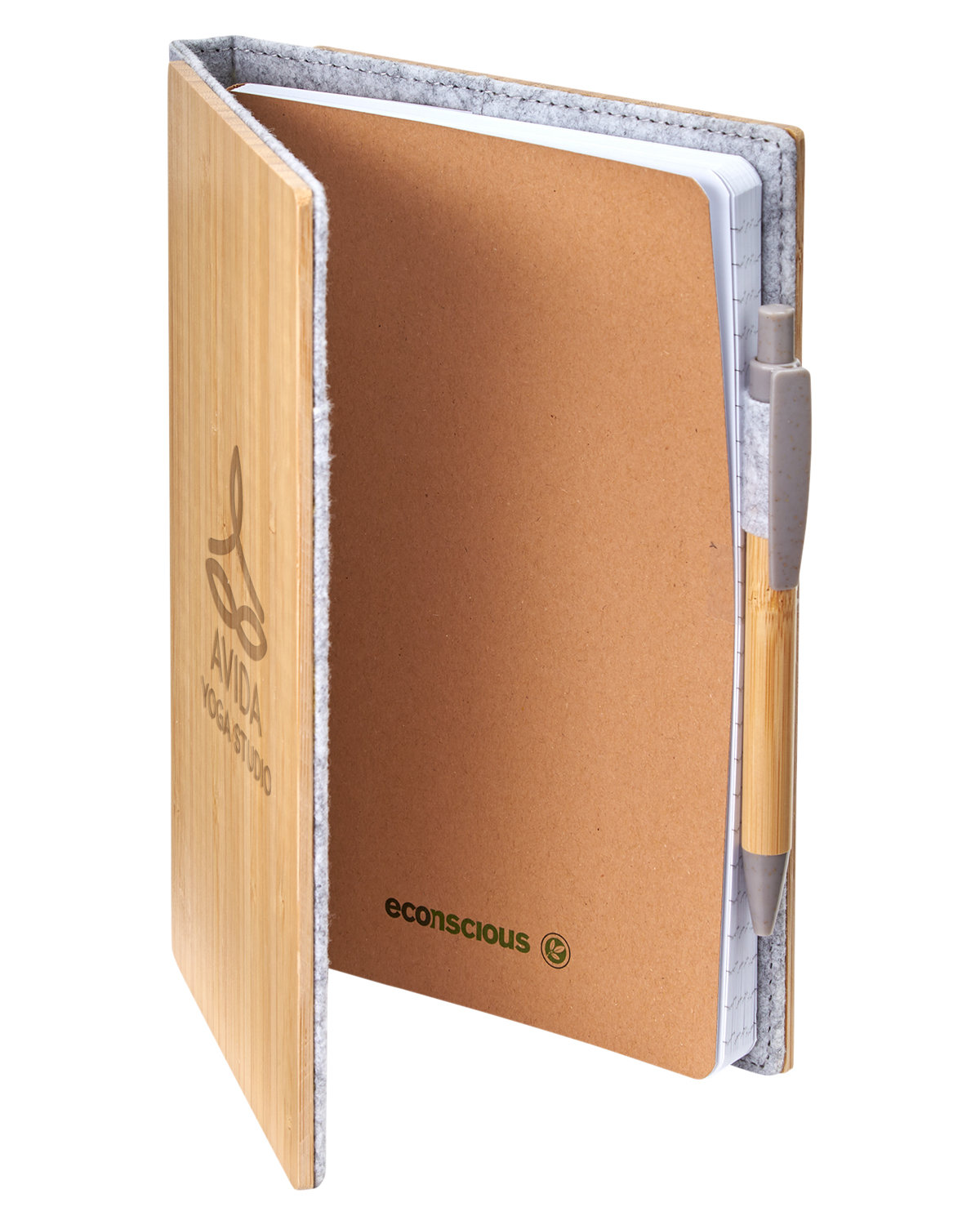 Grove Refillable Bamboo Notebook & Pen 4