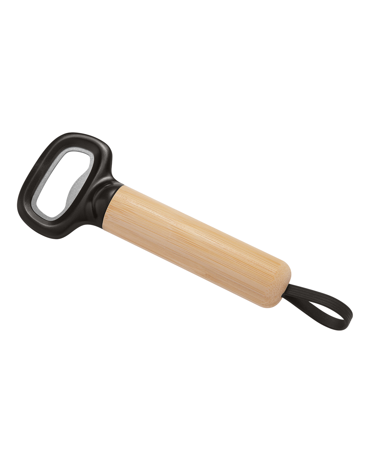 Bamboo Bottle Opener with Silicone Strap 22