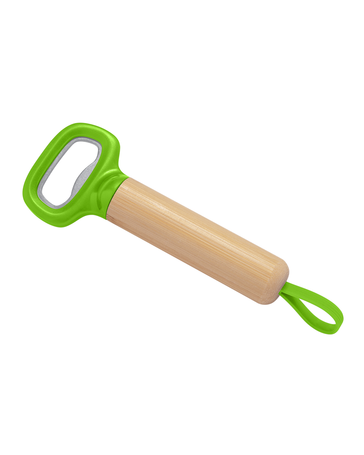 Bamboo Bottle Opener with Silicone Strap 23