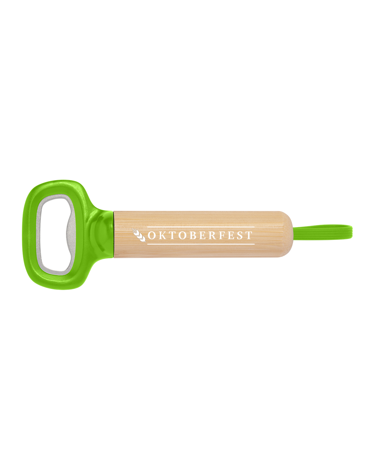 Bamboo Bottle Opener with Silicone Strap 5