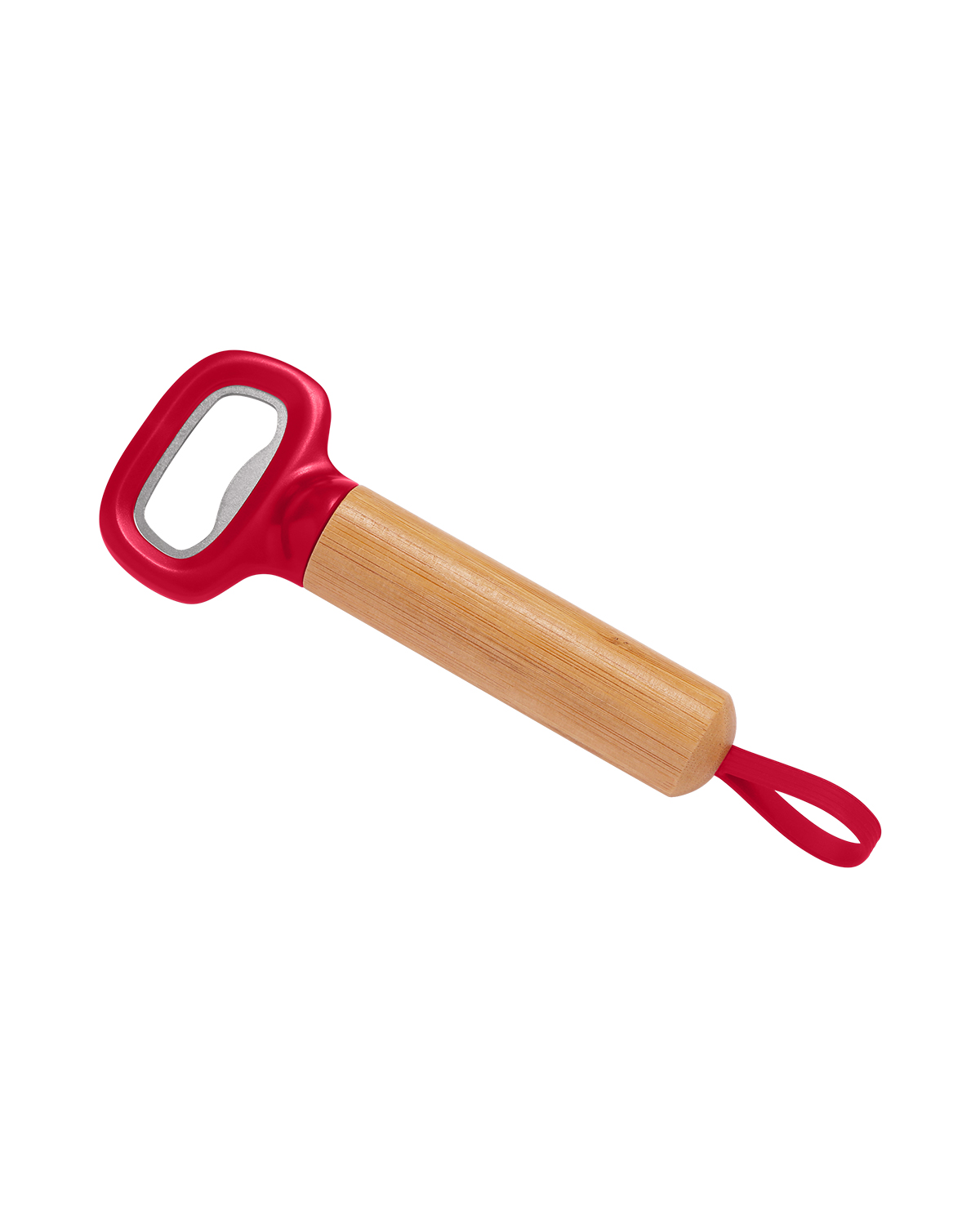 Bamboo Bottle Opener with Silicone Strap 19