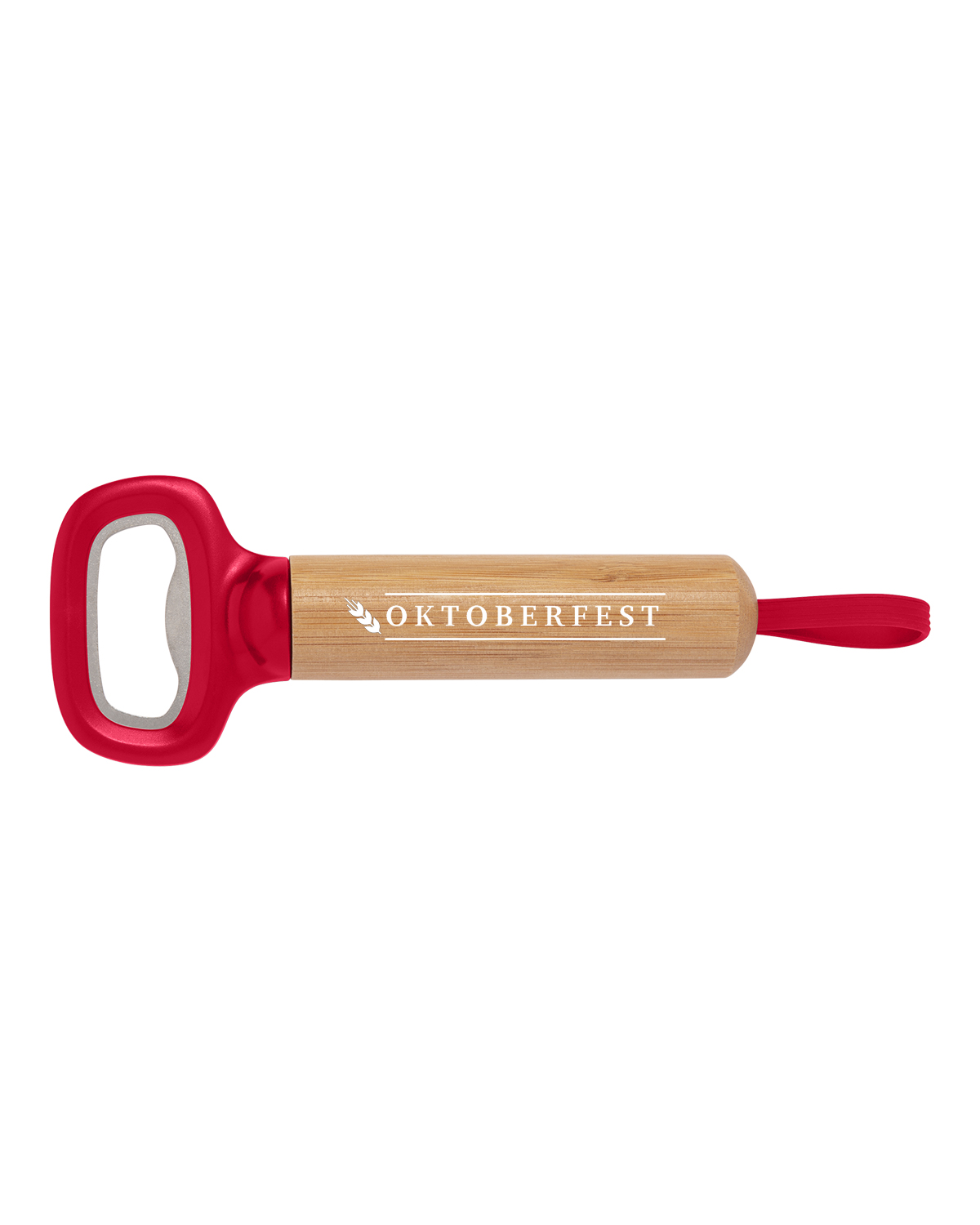 Bamboo Bottle Opener with Silicone Strap 18
