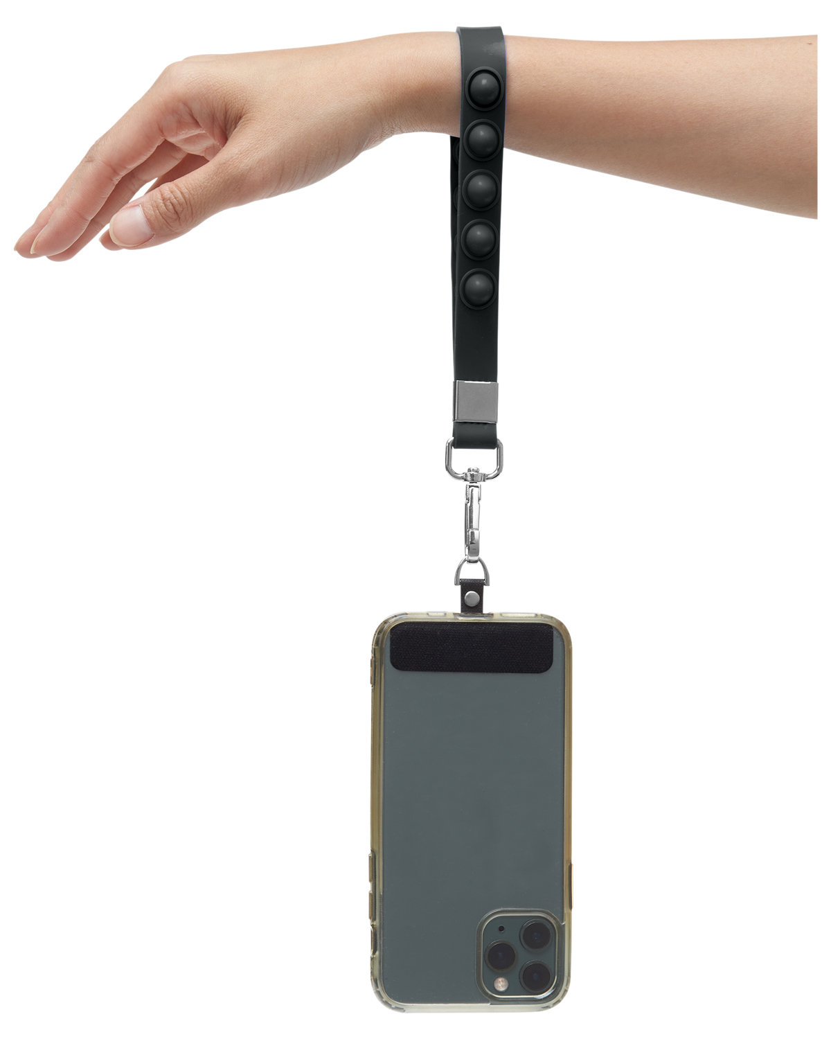Push Pop Wrist Strap Keychain With Phone Holder 22