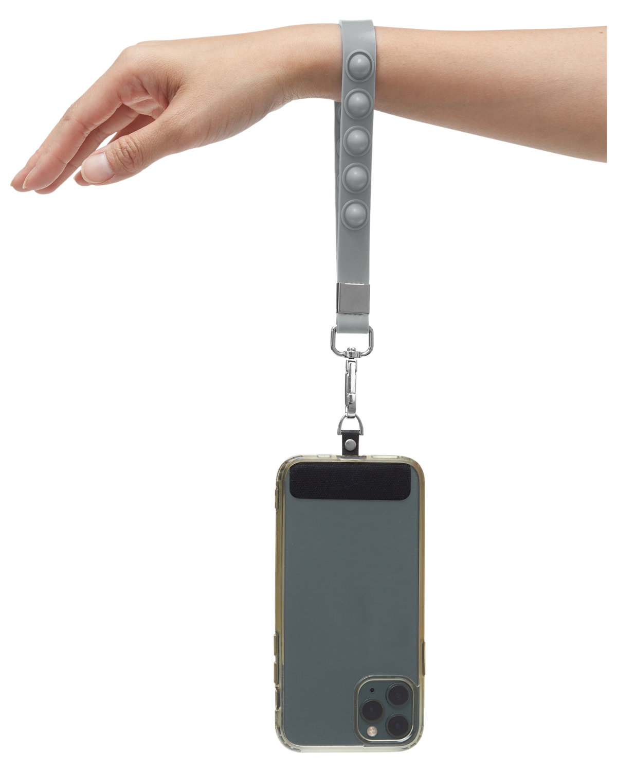 Push Pop Wrist Strap Keychain With Phone Holder 18