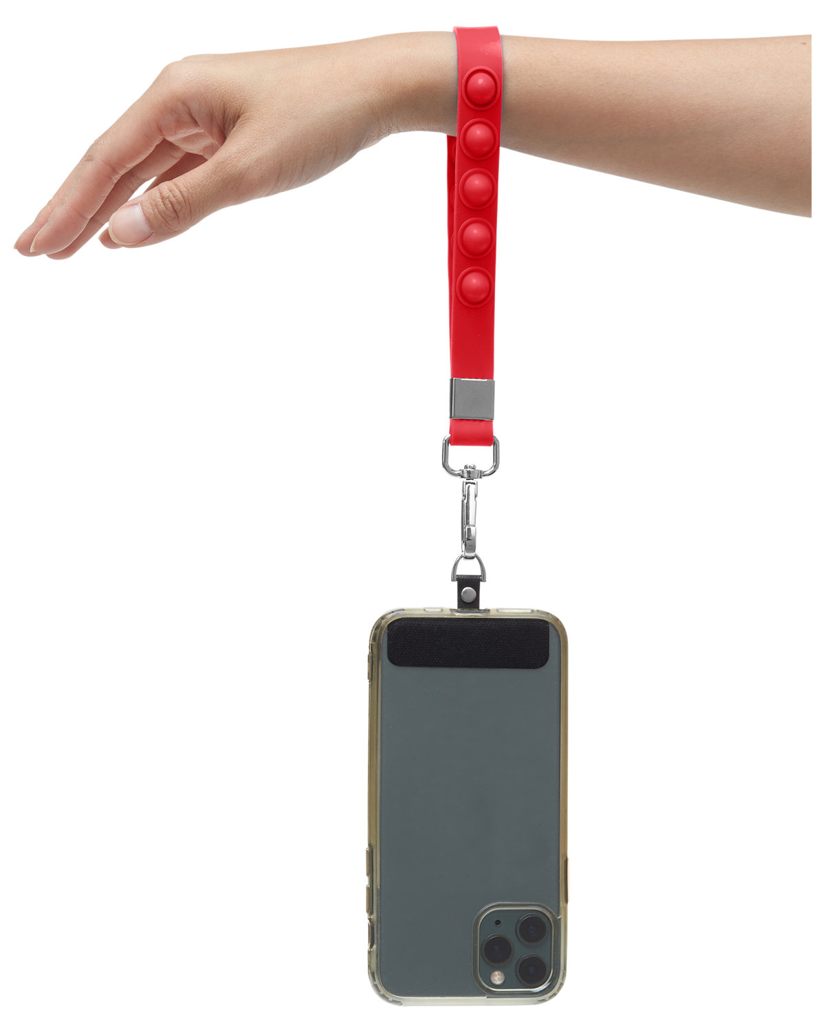 Push Pop Wrist Strap Keychain With Phone Holder 2