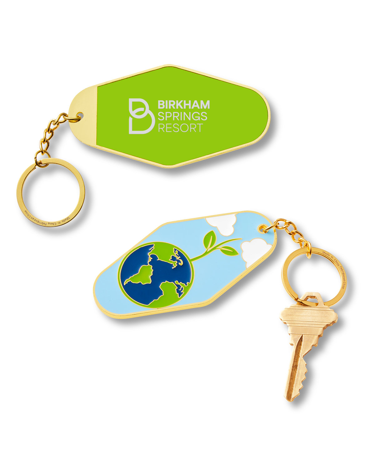 Earth Day Globe Metal Keychain 1