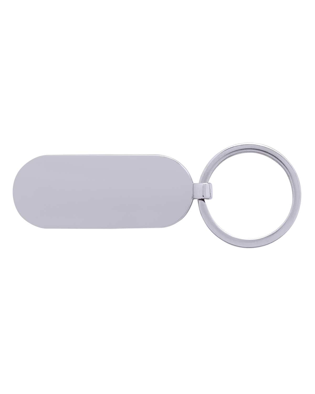 Bamboo & Metal Oval Keychain 6