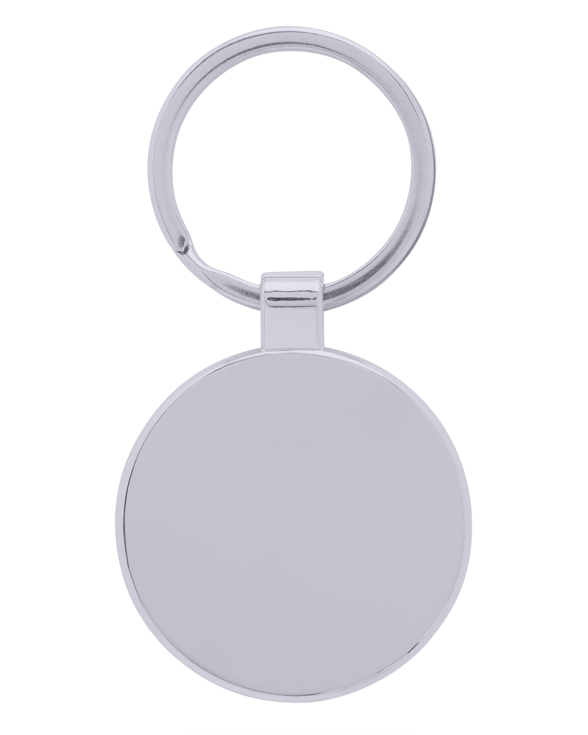 Bamboo & Metal Round Keychain 2