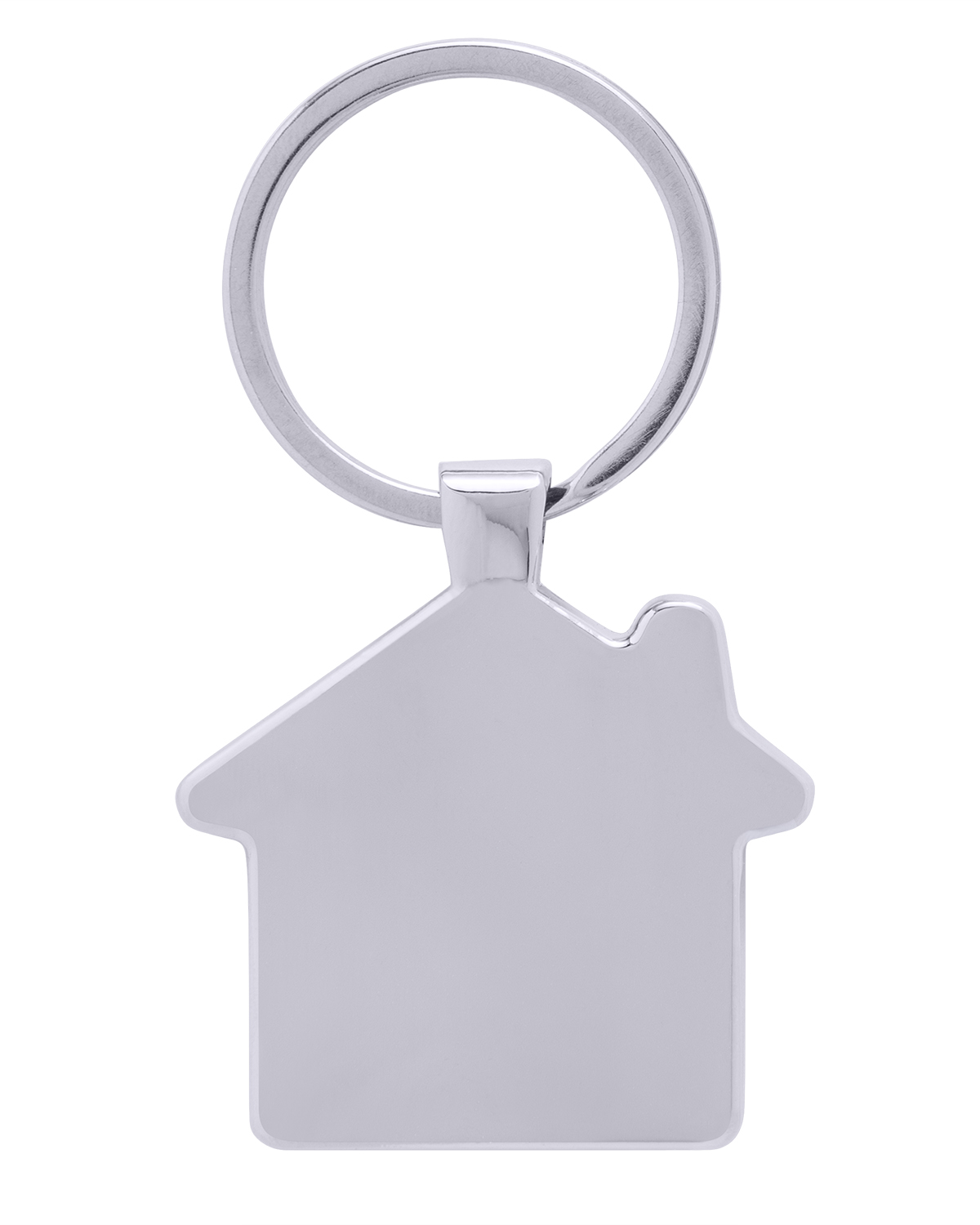 Bamboo & Metal House Keychain 5