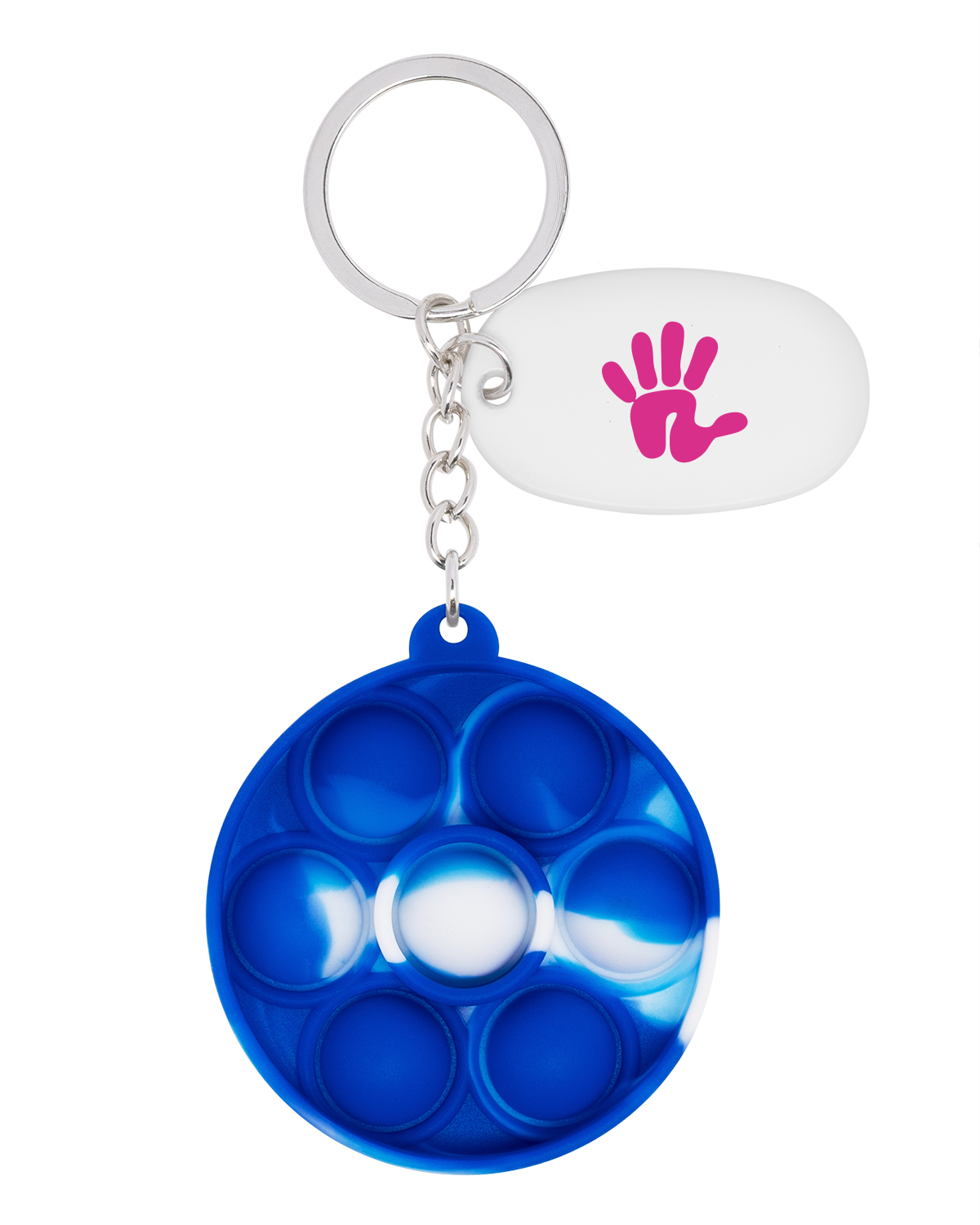Push Pop Bubble Round Fidget Sensory Keychain 23