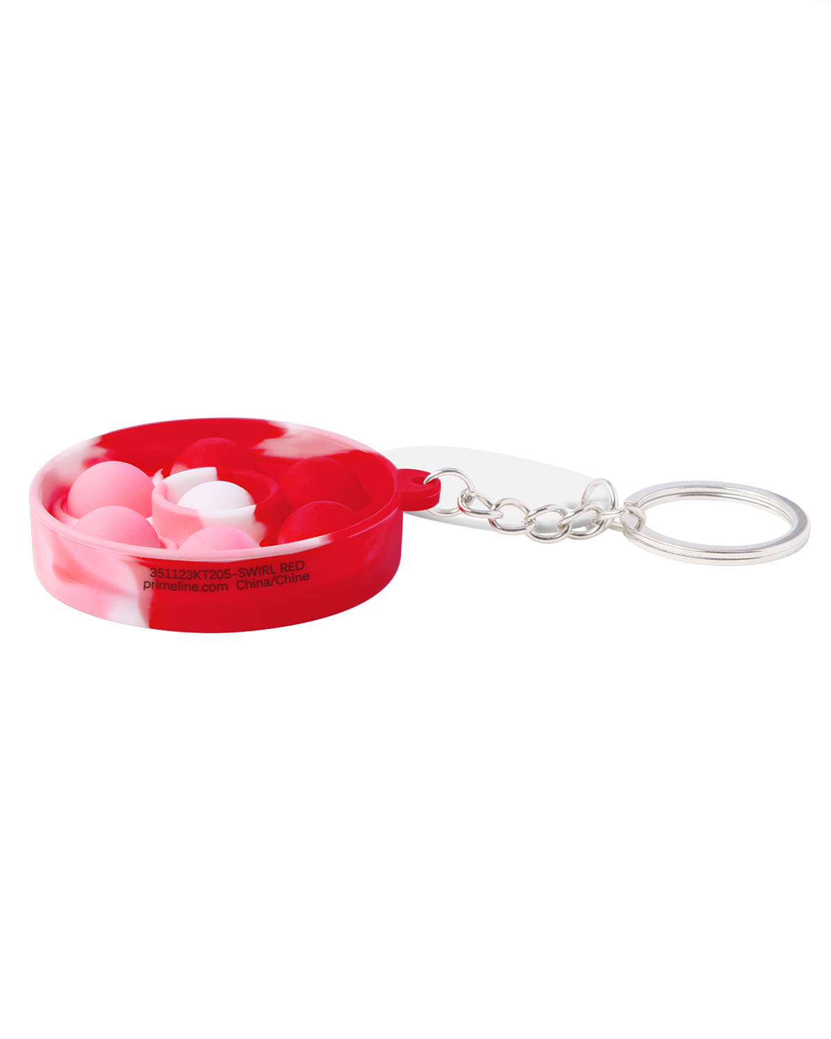 Push Pop Bubble Round Fidget Sensory Keychain 24