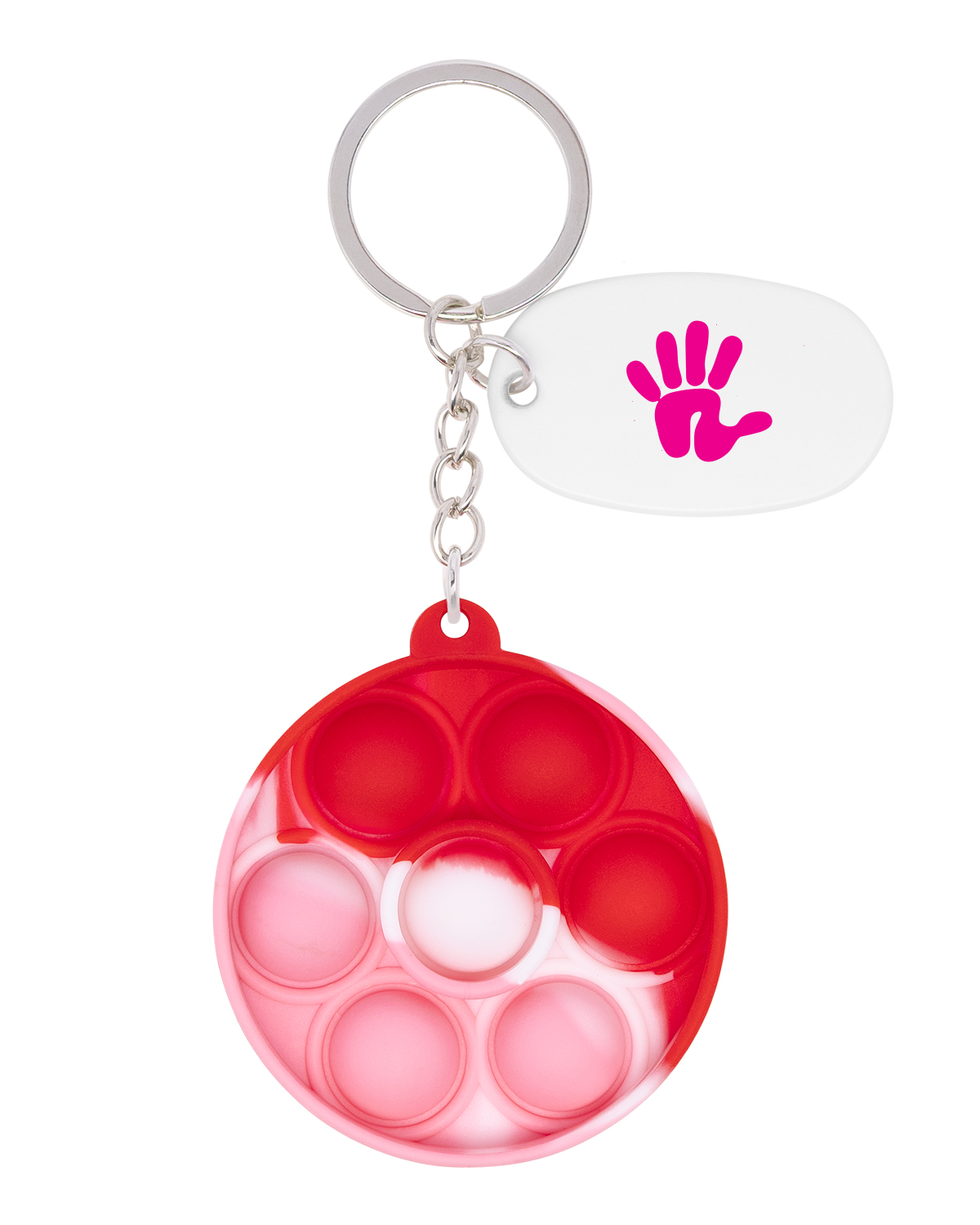 Push Pop Bubble Round Fidget Sensory Keychain 31